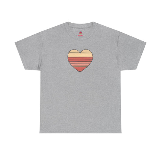 Adult Valentine's Day Retro Heart T-Shirt