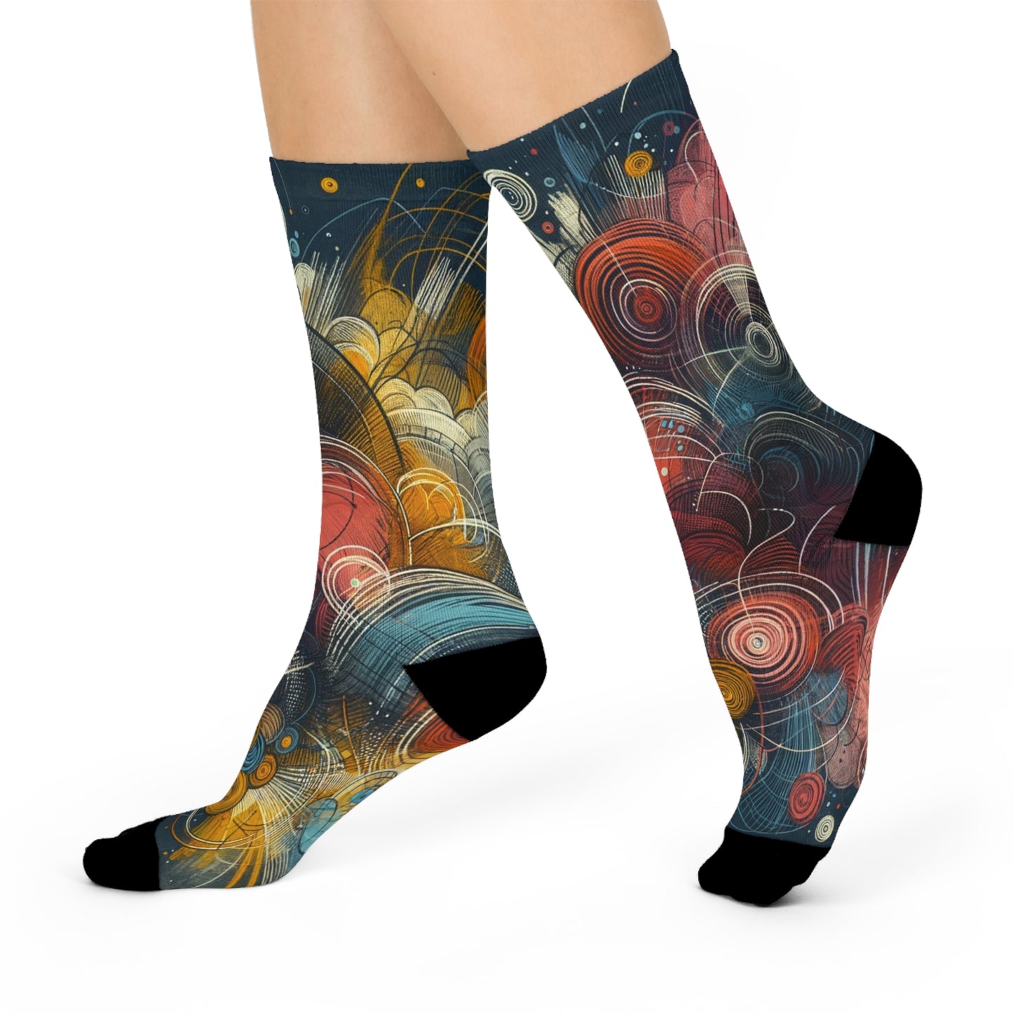 Spiral Elegance Crew Socks