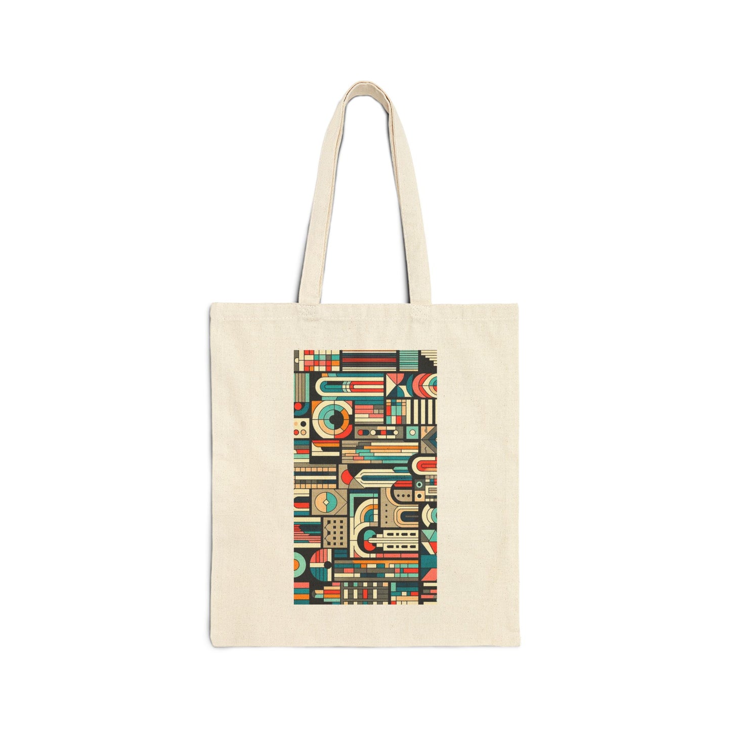 Geometric Cityscape Tote