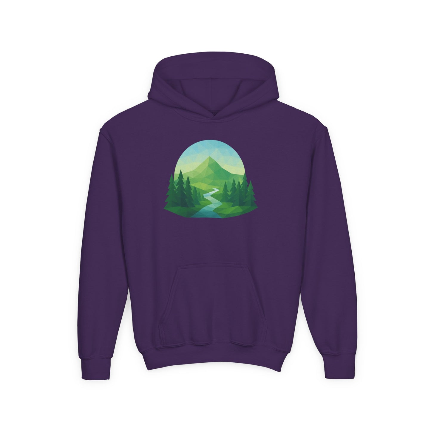 Kids Mountain Path Geometric Hoodie