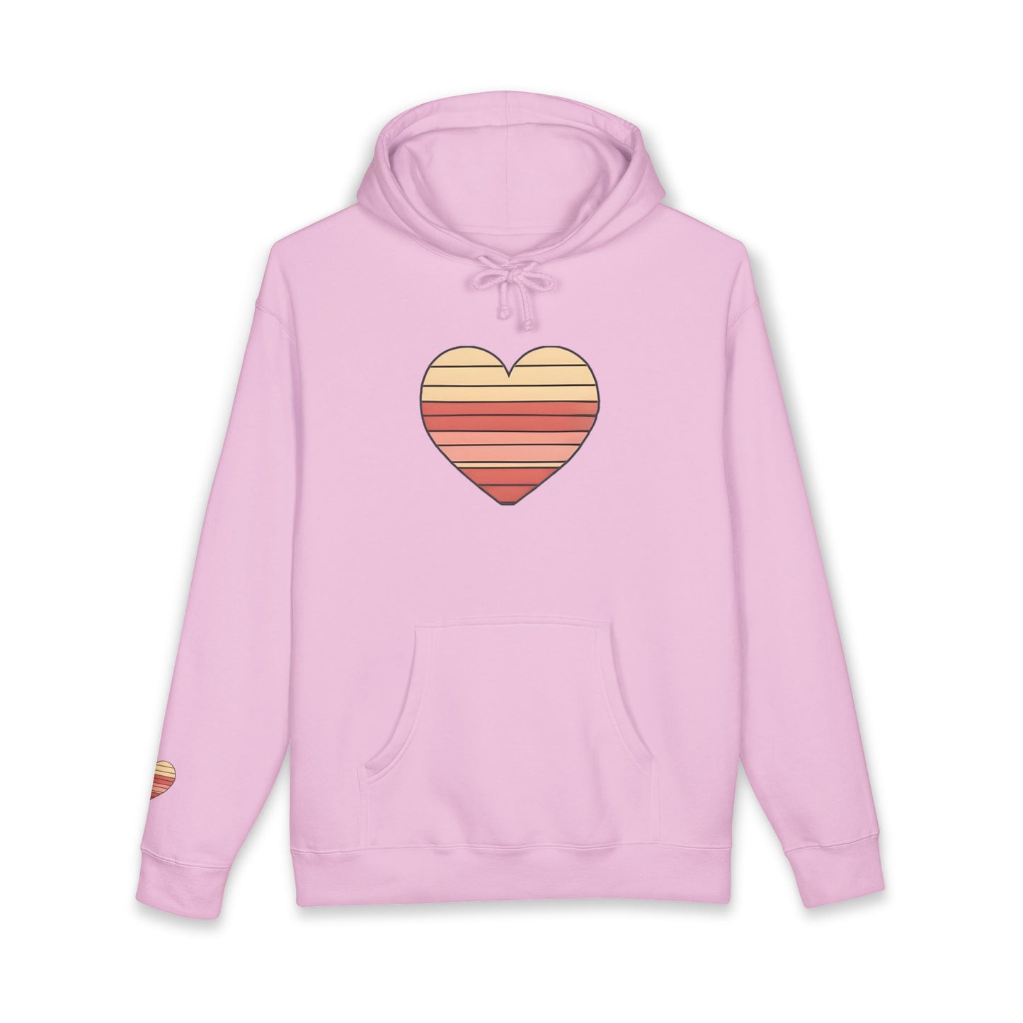 Adult Valentine's Day Retro Heart Hoodie