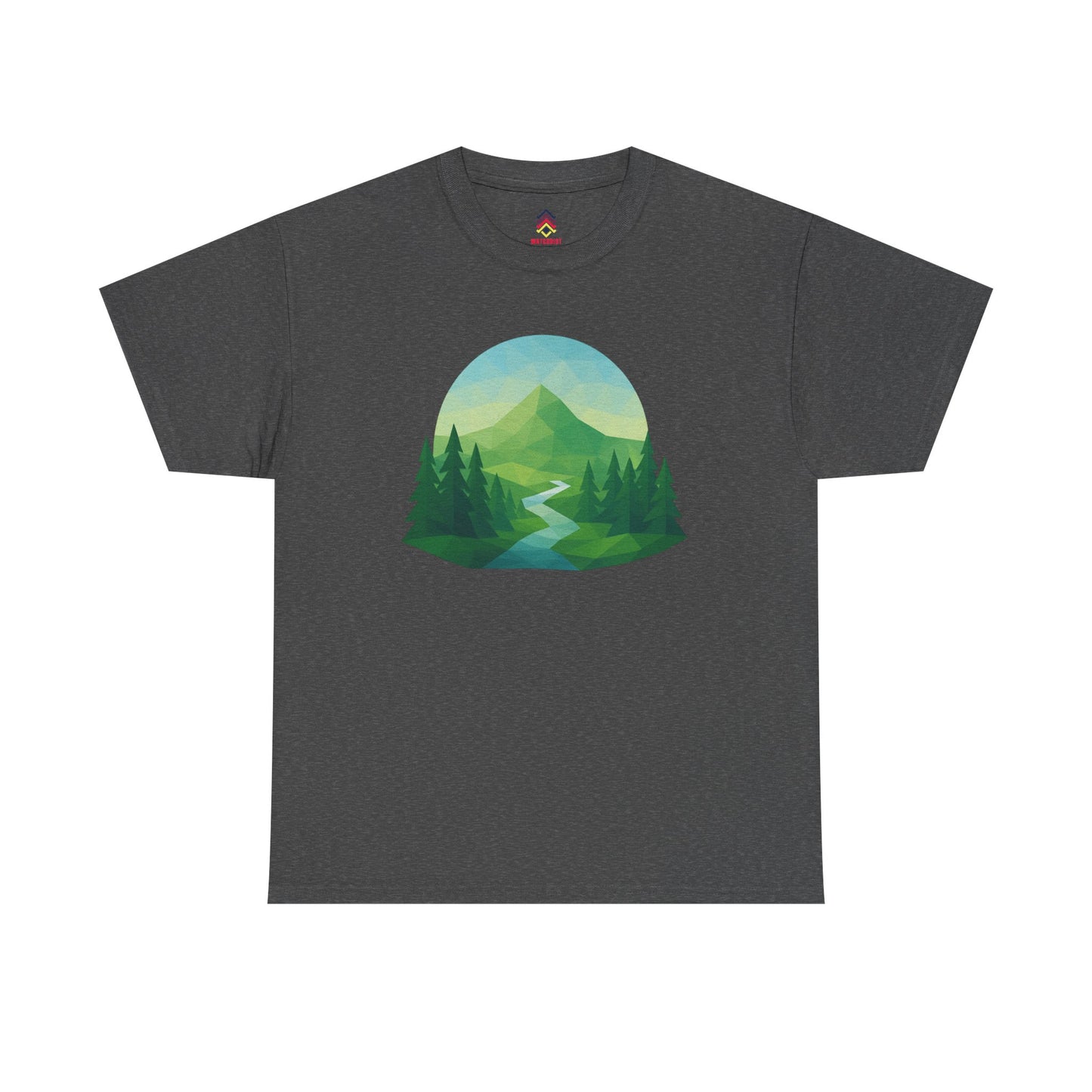 Adult Mountain Path Geometric T-shirt