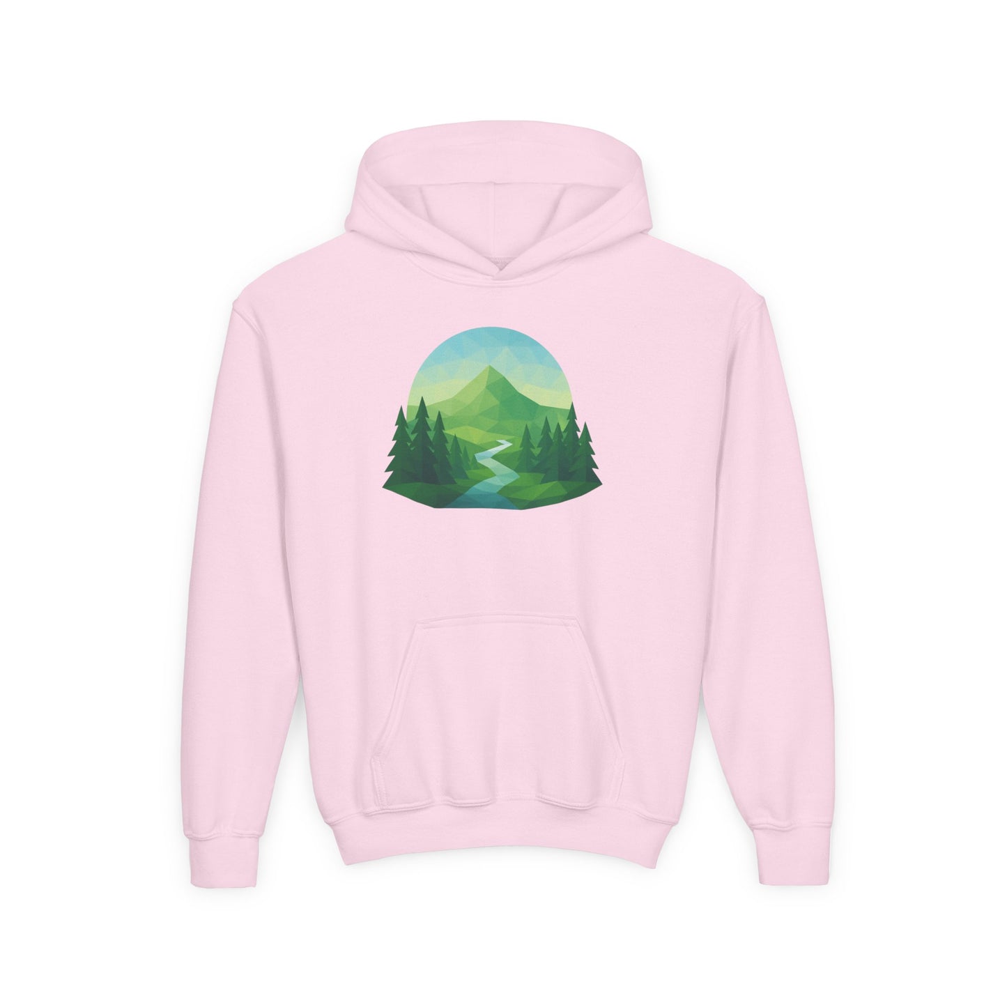 Kids Mountain Path Geometric Hoodie
