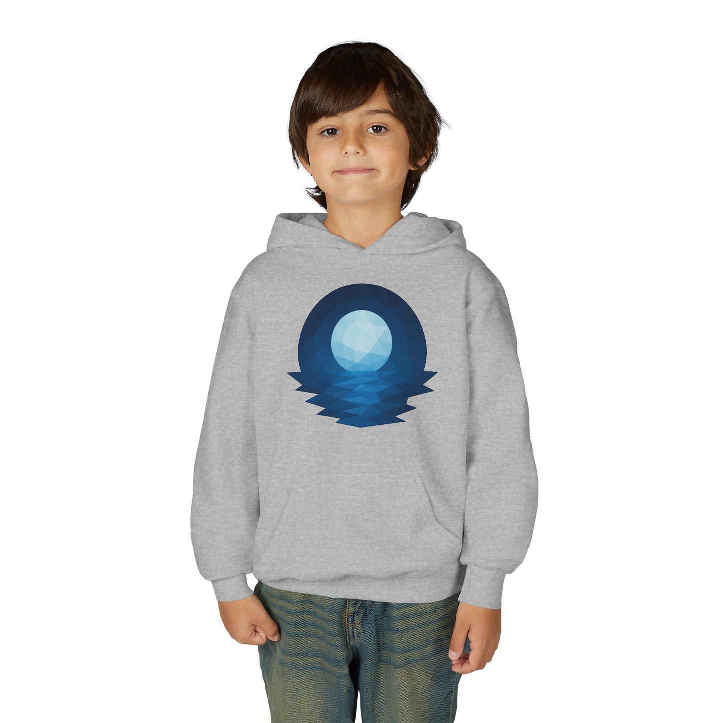 Kids Blue Moon Geometric Hoodie