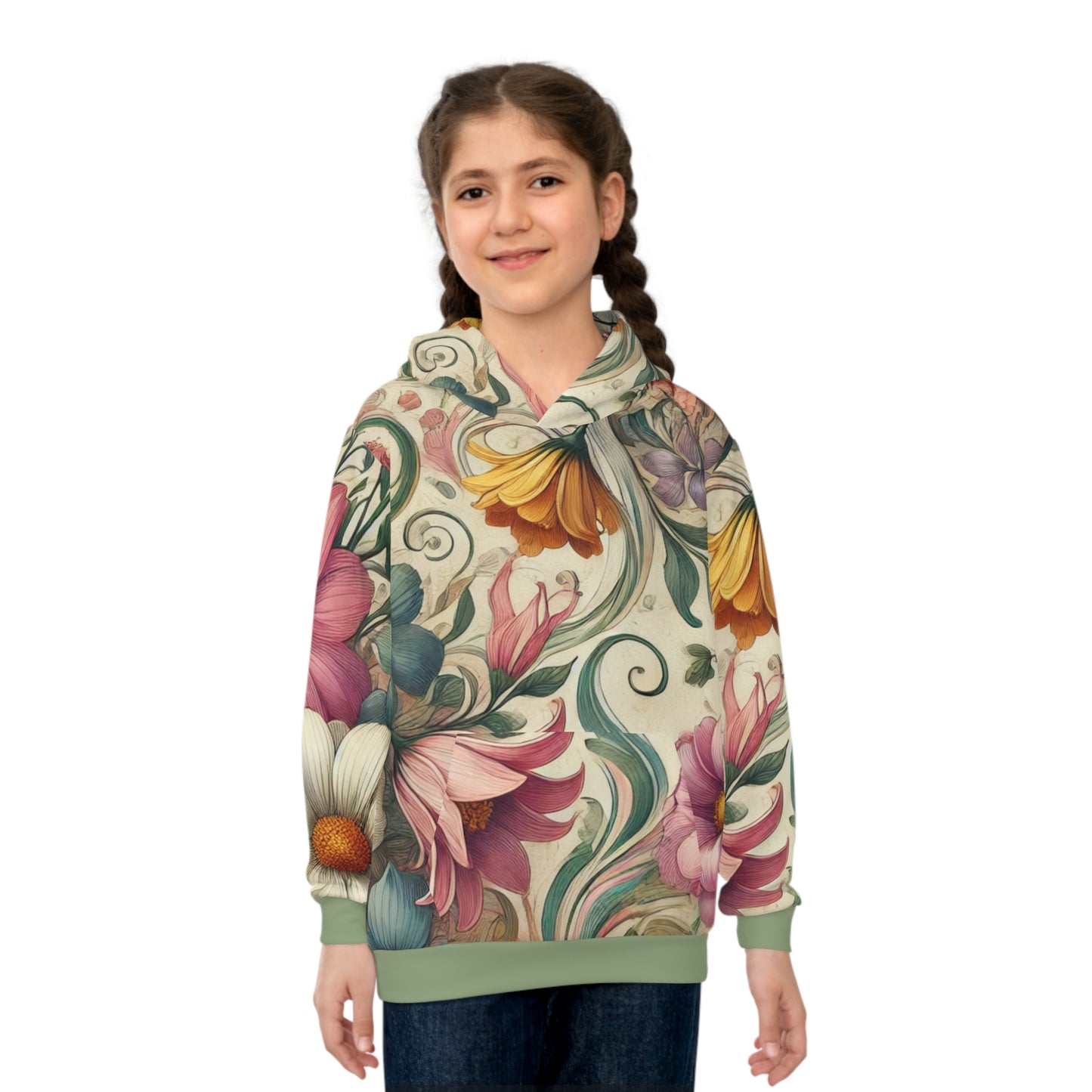 Kids Floral Vintage Hoodie