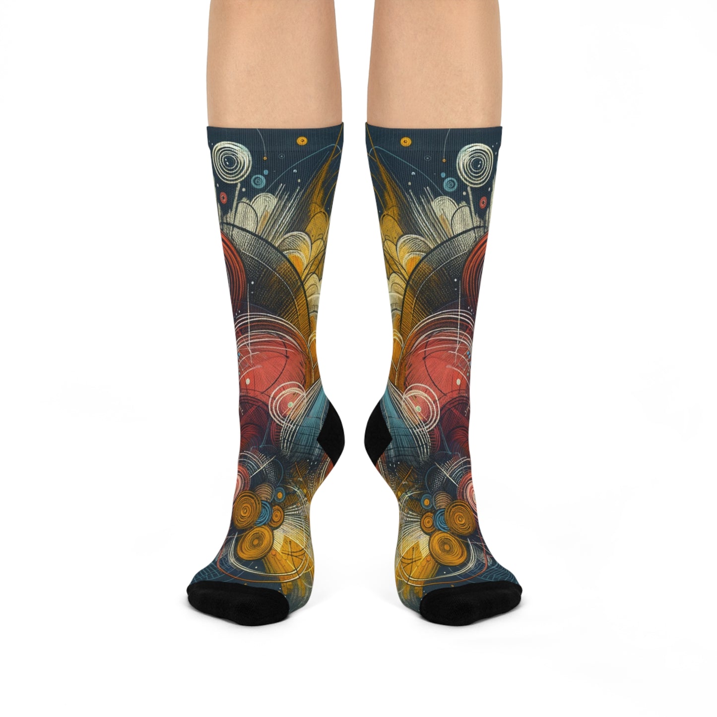 Spiral Elegance Crew Socks