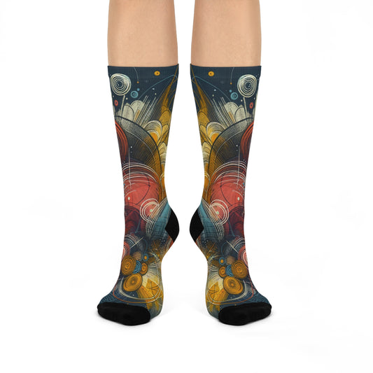 Spiral Elegance Crew Socks
