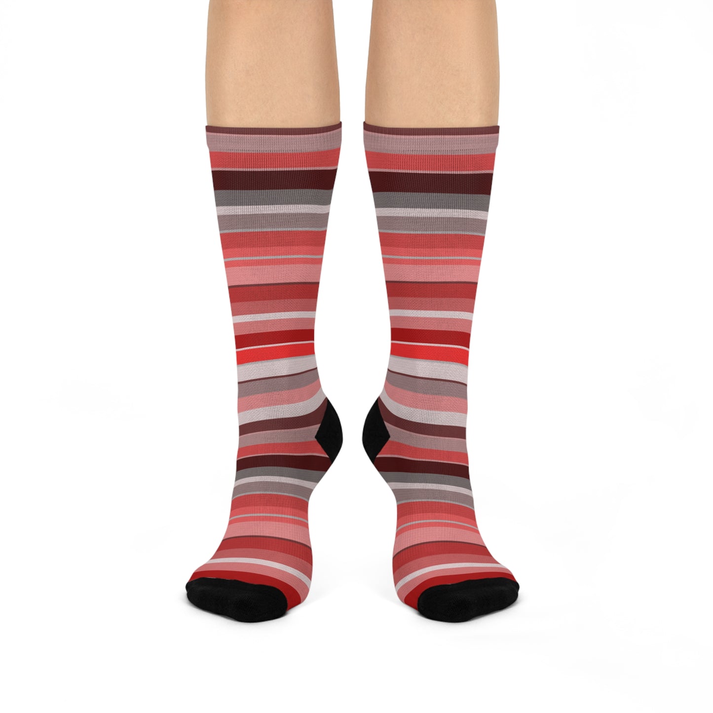 Berry Stripe Crew Socks