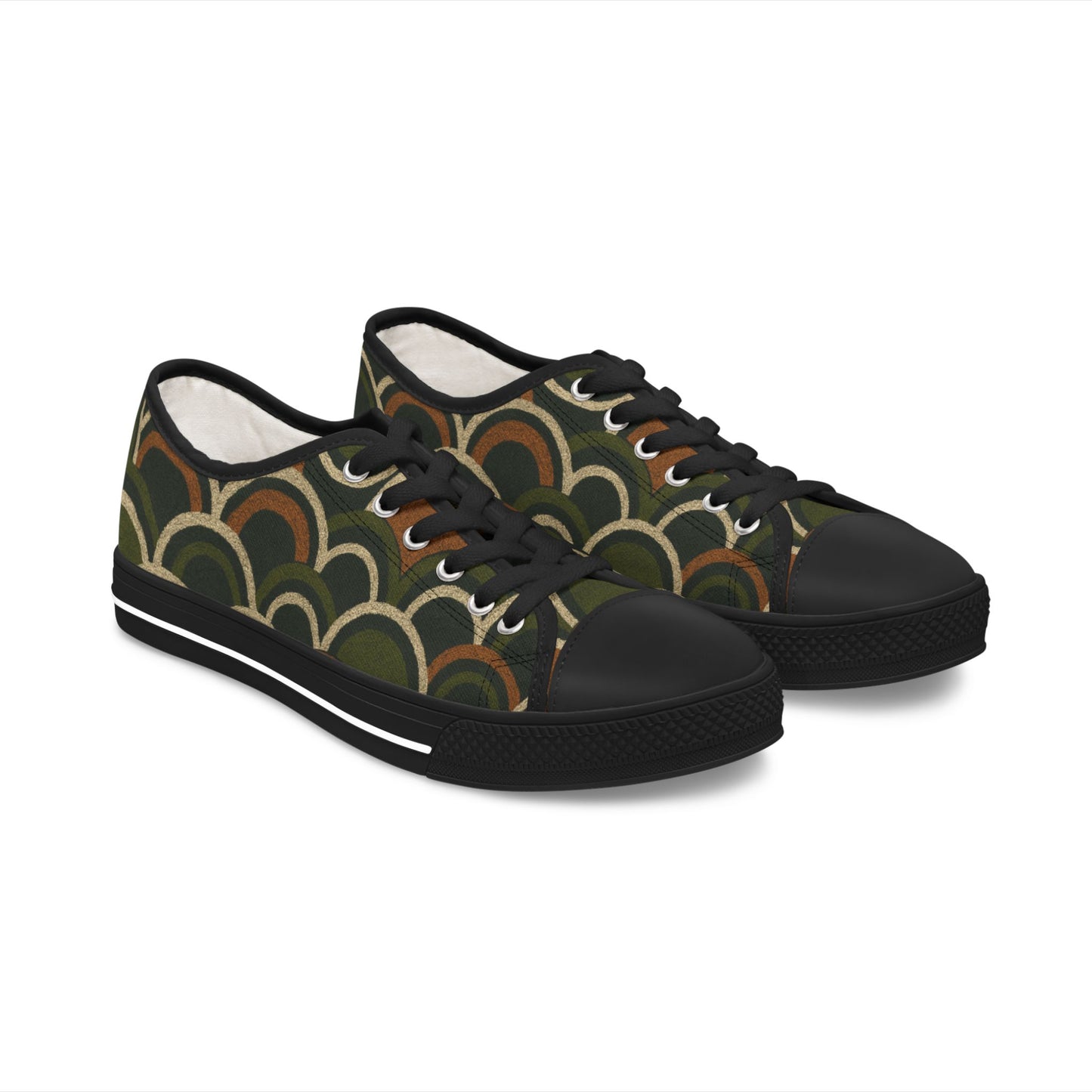 Women's Boho Deco Olive Scallop Low Top Sneakers