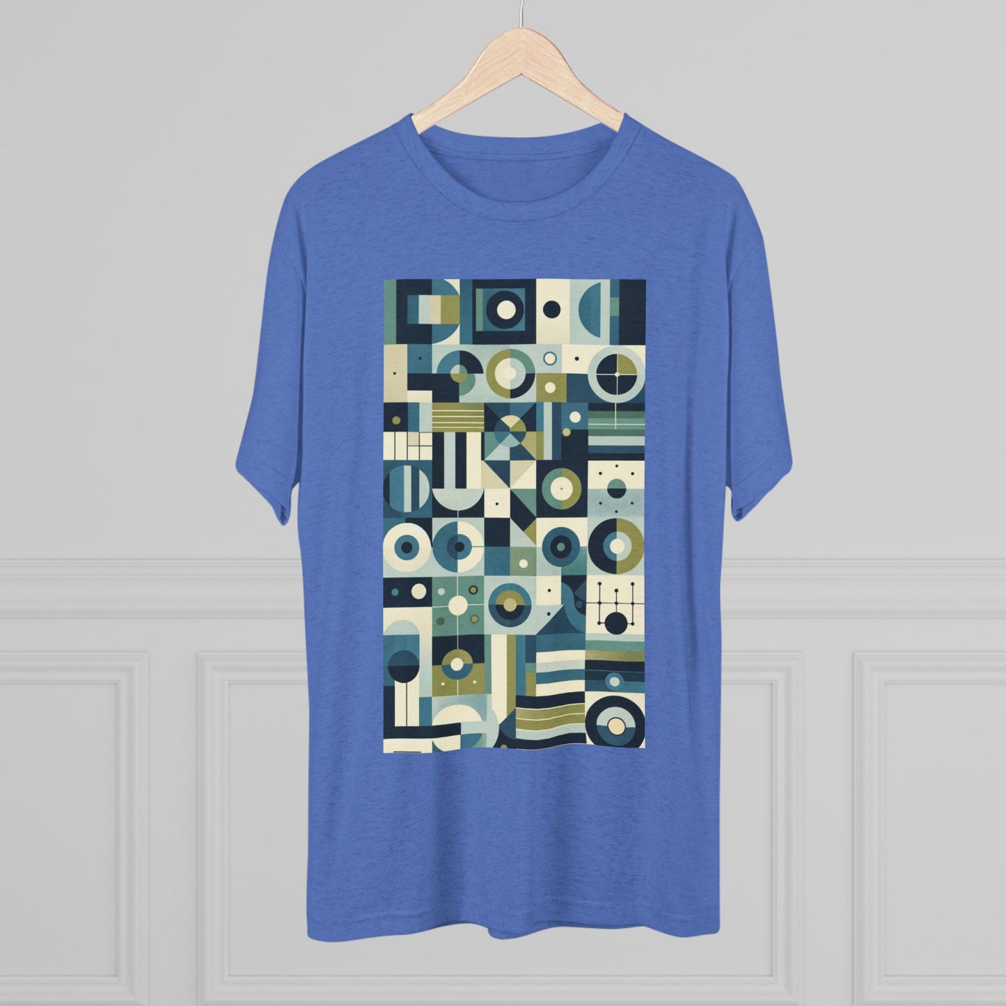 Adult Geometric Blue Print T-Shirt