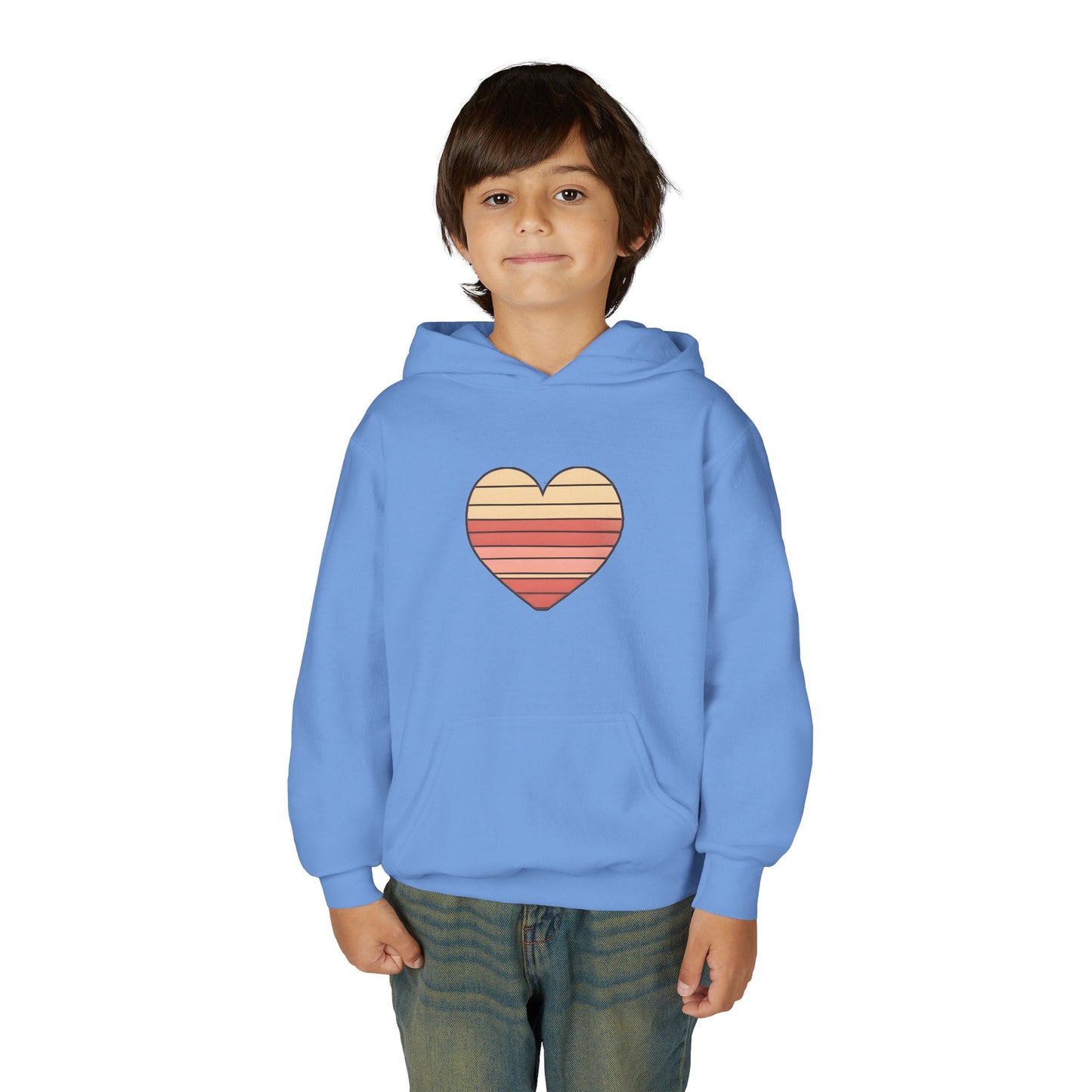 Kids' Valentine's Day Retro Heart Hoodie
