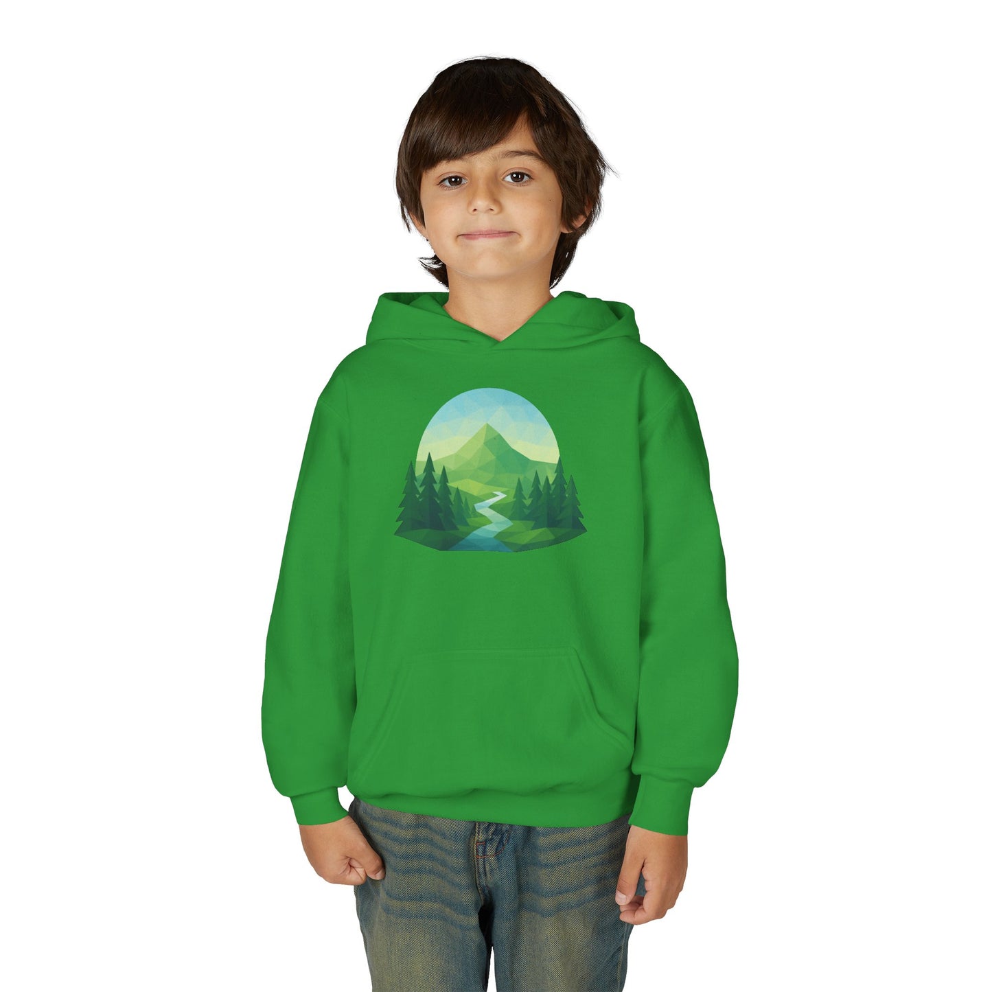 Kids Mountain Path Geometric Hoodie