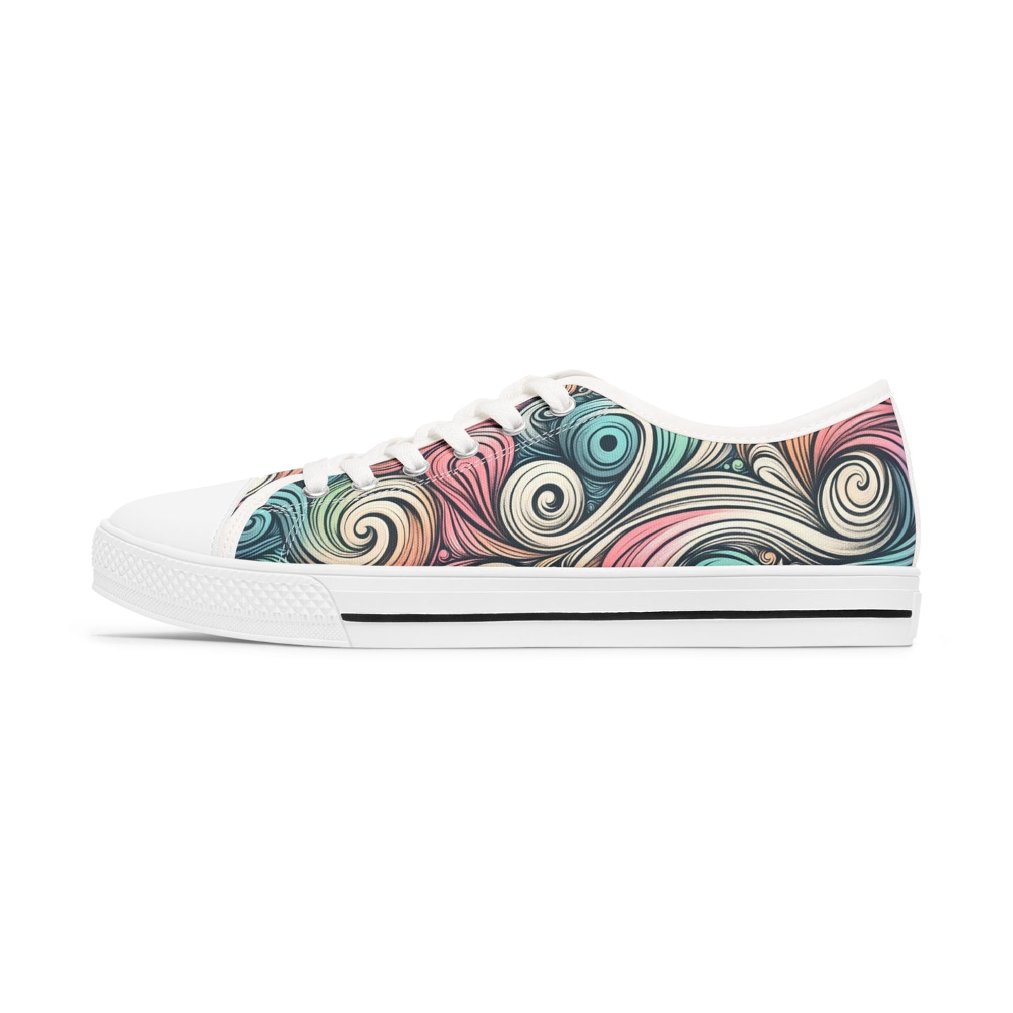 Women's Pastel Swirl Low-Top Sneakers