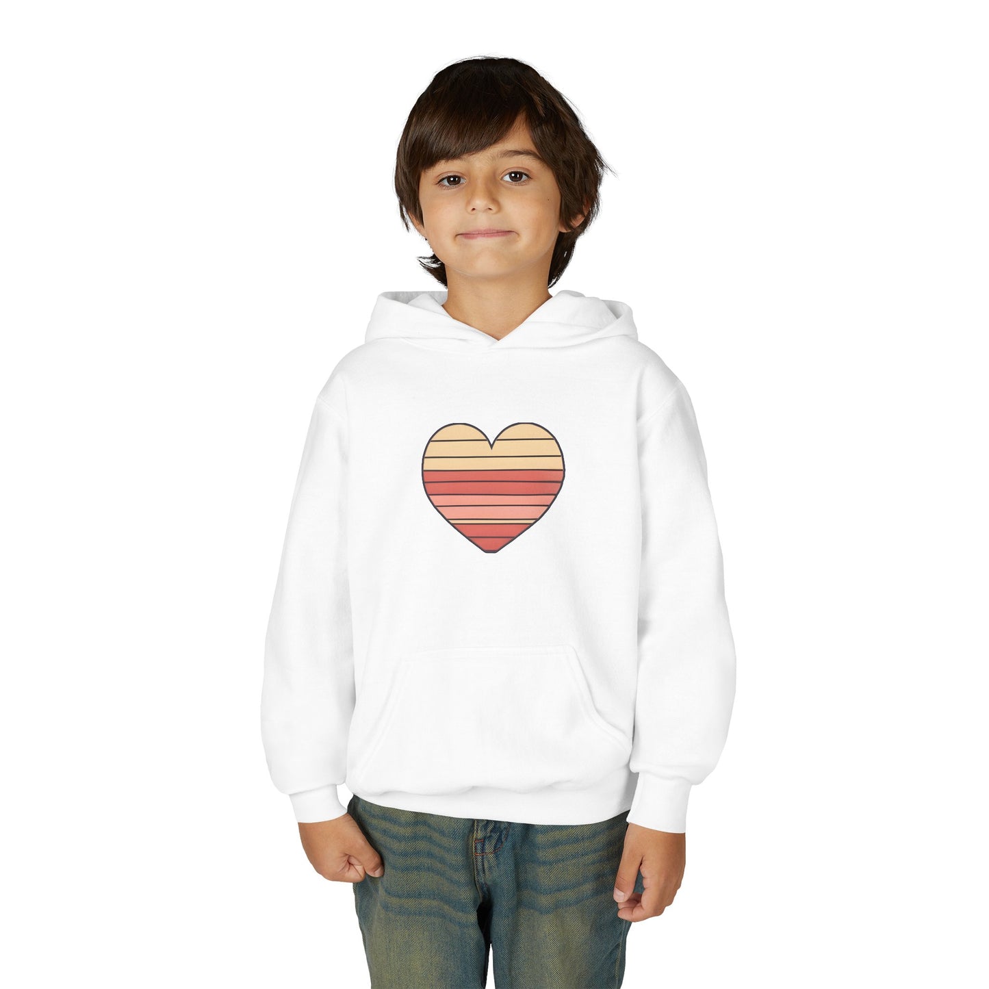 Kids' Valentine's Day Retro Heart Hoodie