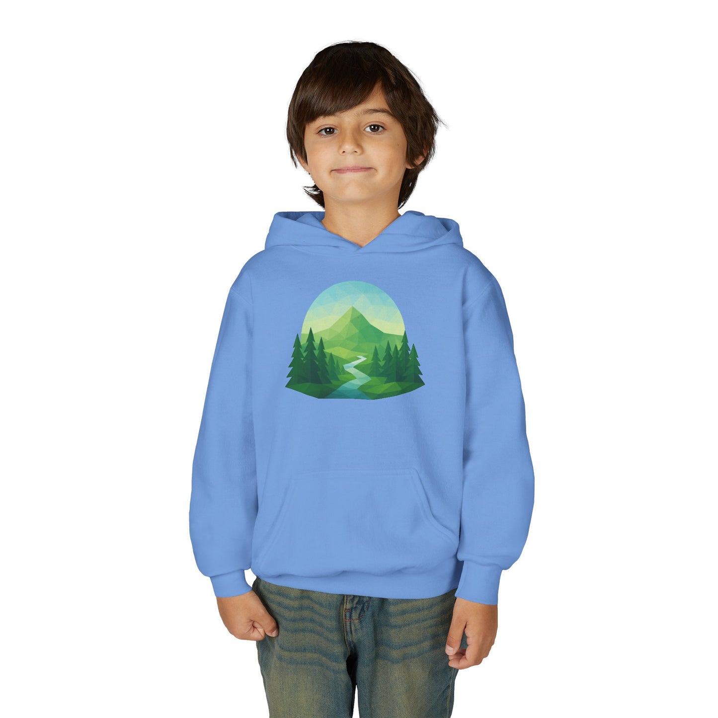 Kids Mountain Path Geometric Hoodie