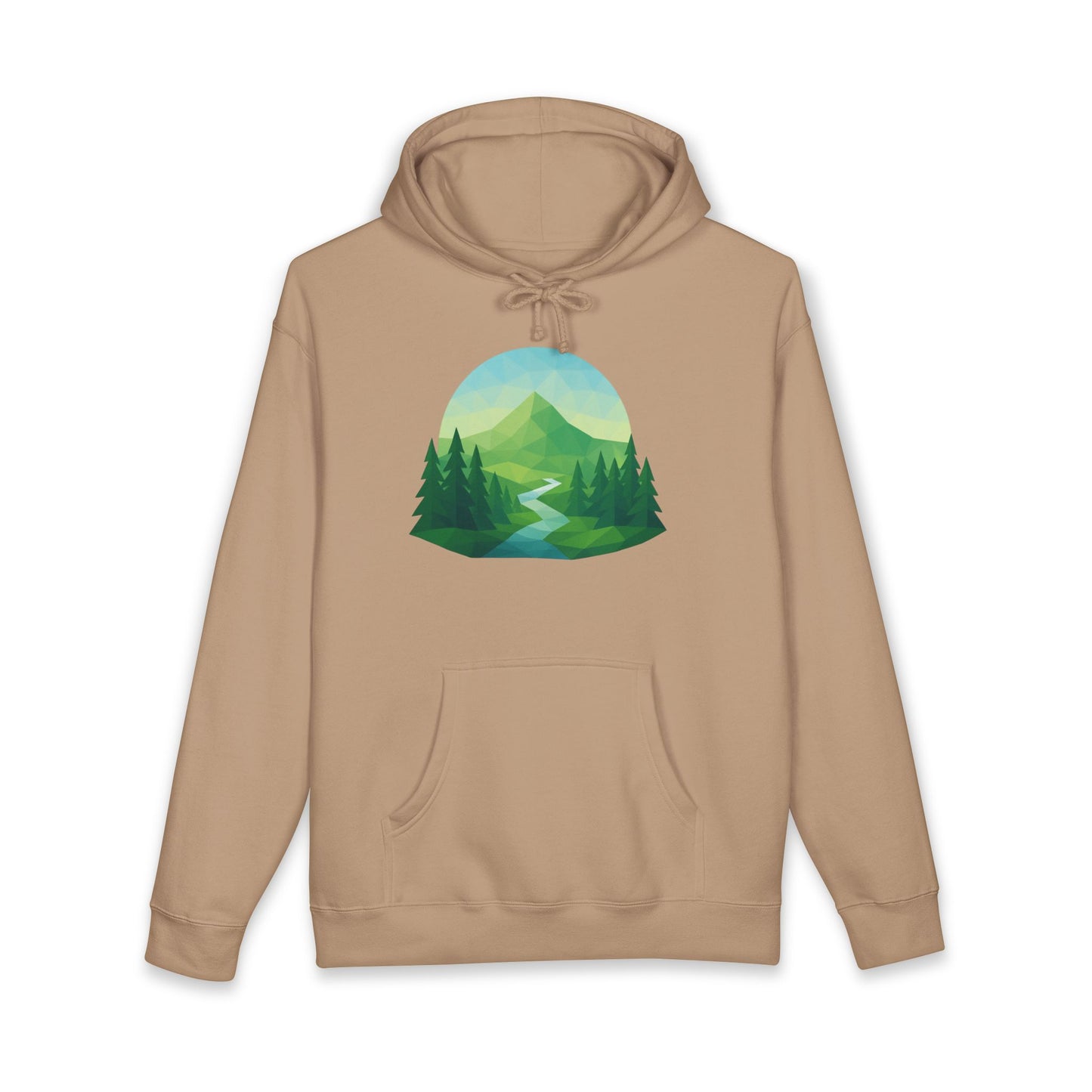 Adult Mountain Path Geometric Hoodie