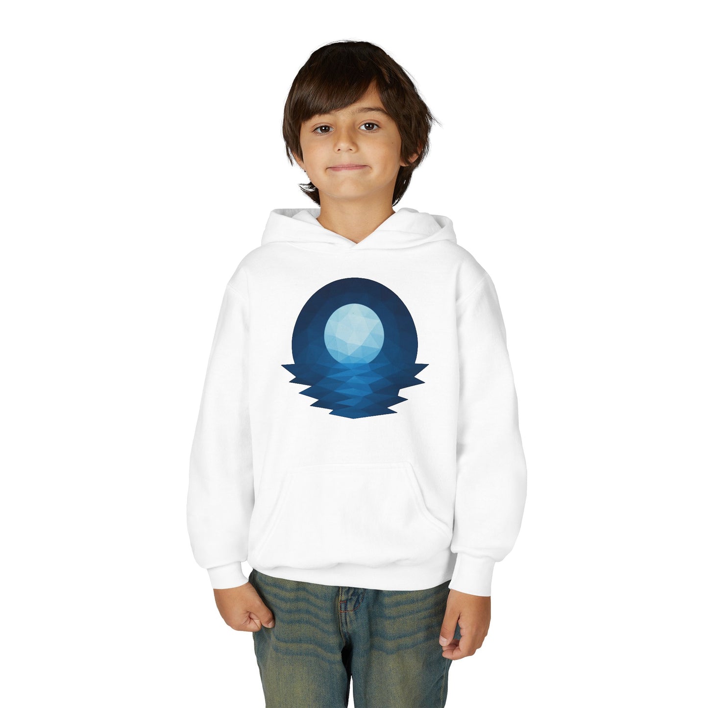 Kids Blue Moon Geometric Hoodie