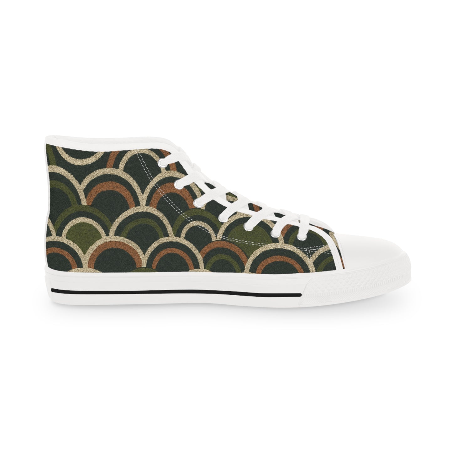 Men's Boho Deco Olive Scallop High Top Sneakers