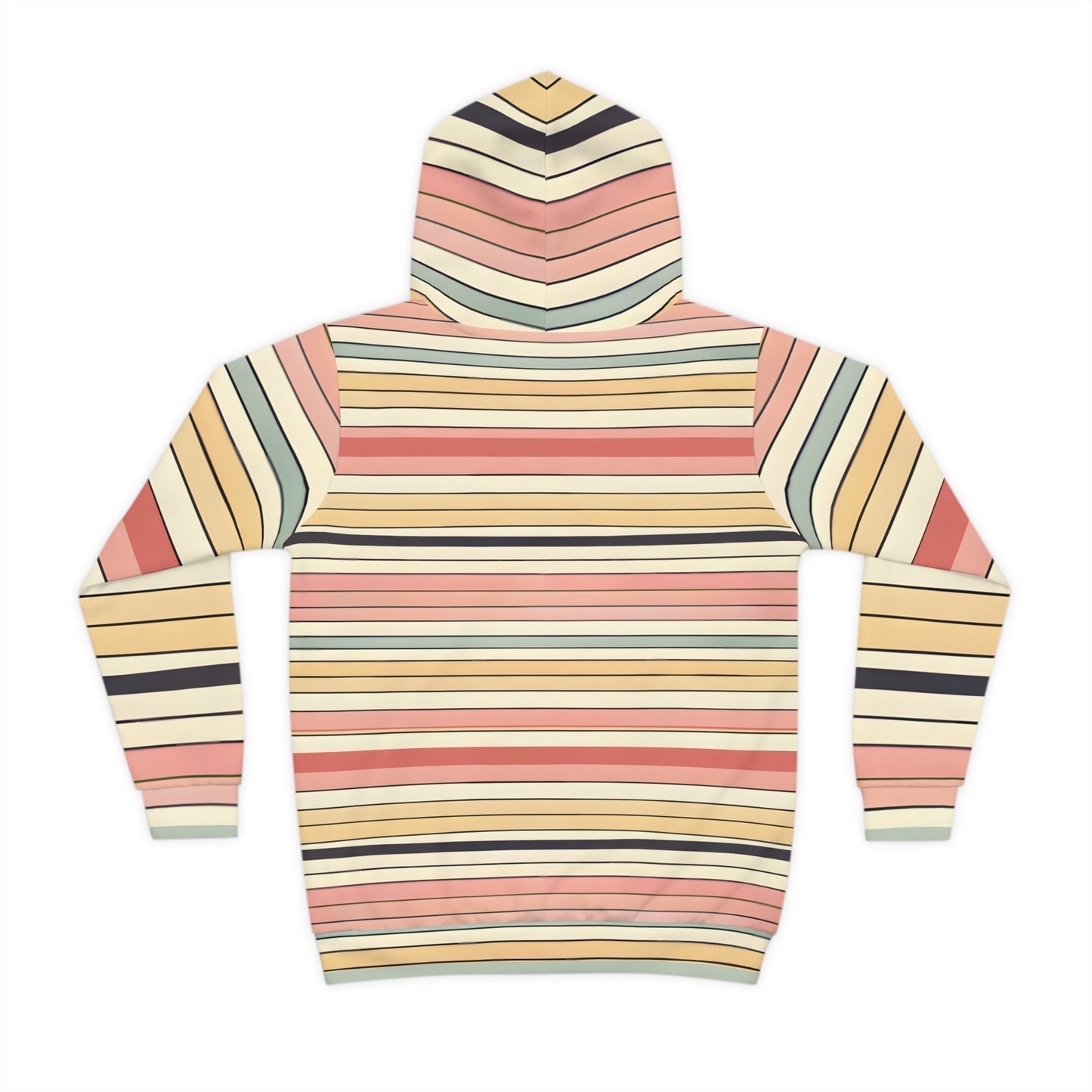Kids' Valentine's Day Retro Heart Stripe Hoodie