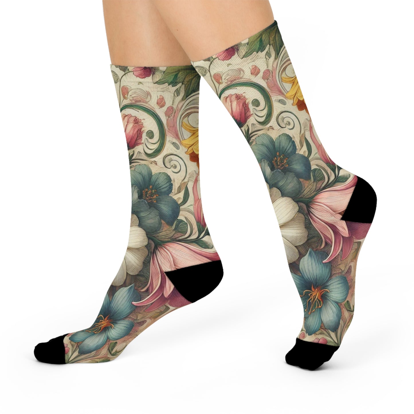 Floral Vintage Crew Socks