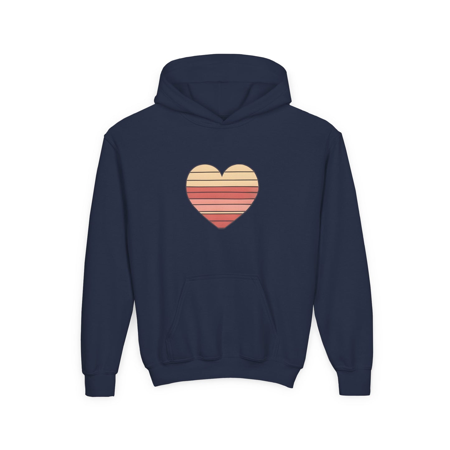 Kids' Valentine's Day Retro Heart Hoodie