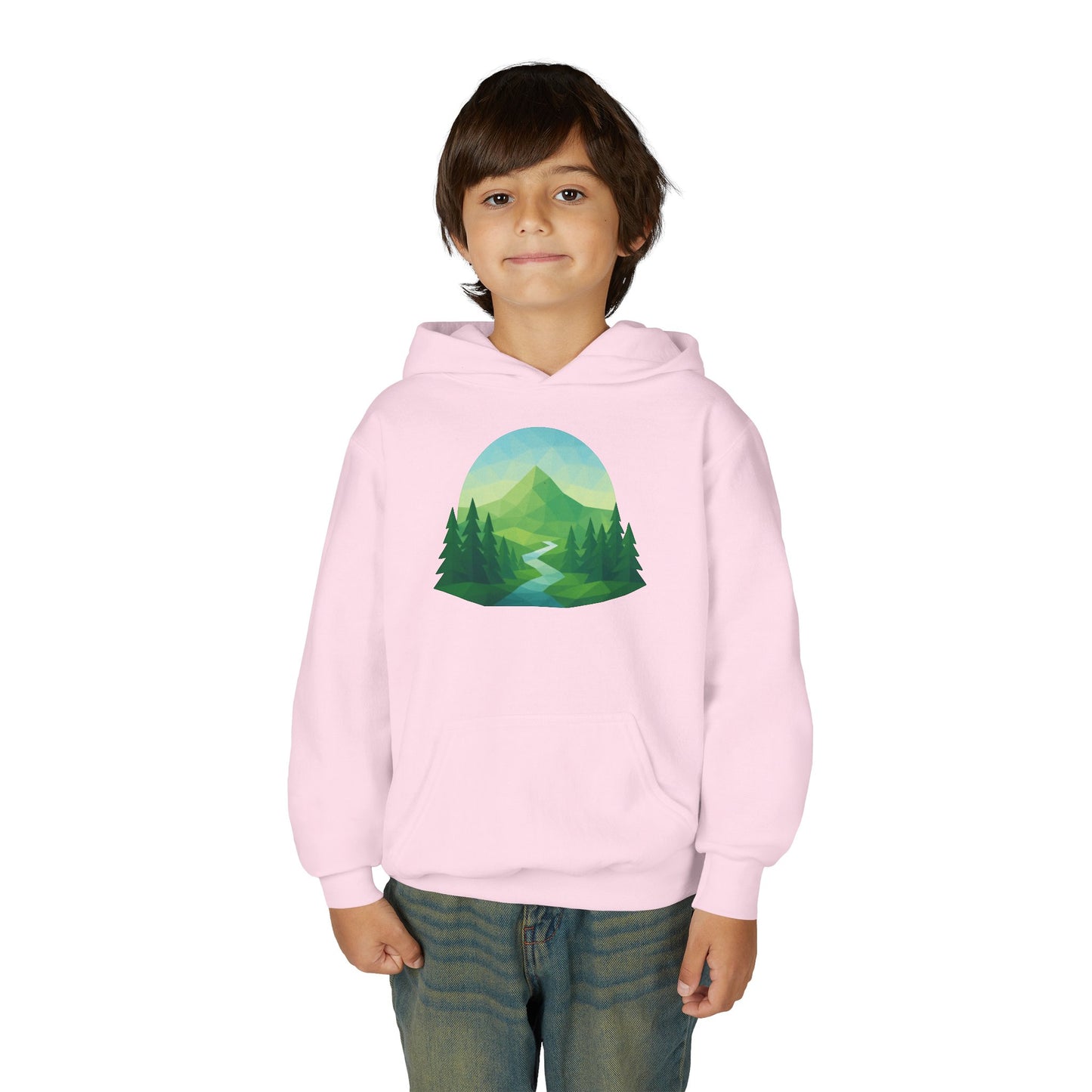 Kids Mountain Path Geometric Hoodie