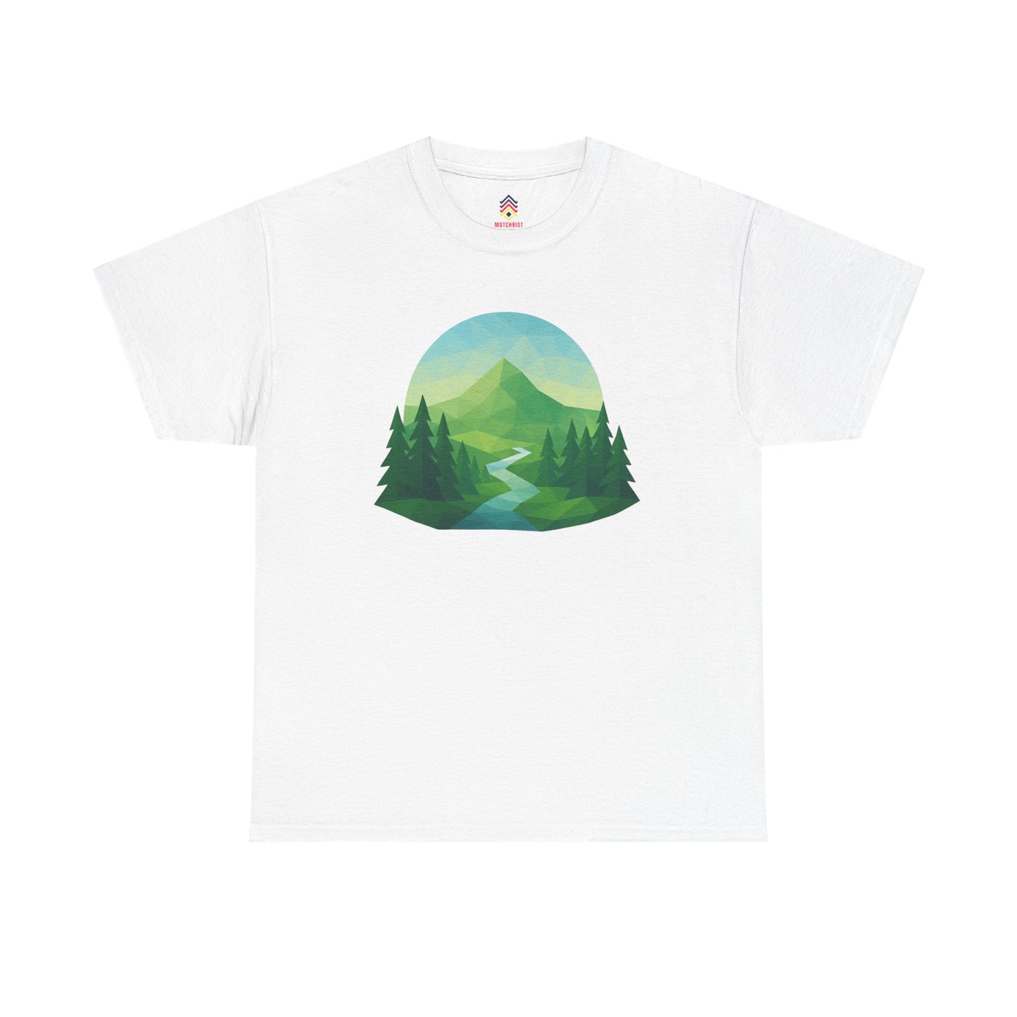 Adult Mountain Path Geometric T-shirt