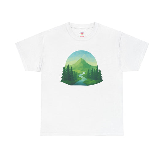 Adult Mountain Path Geometric T-shirt