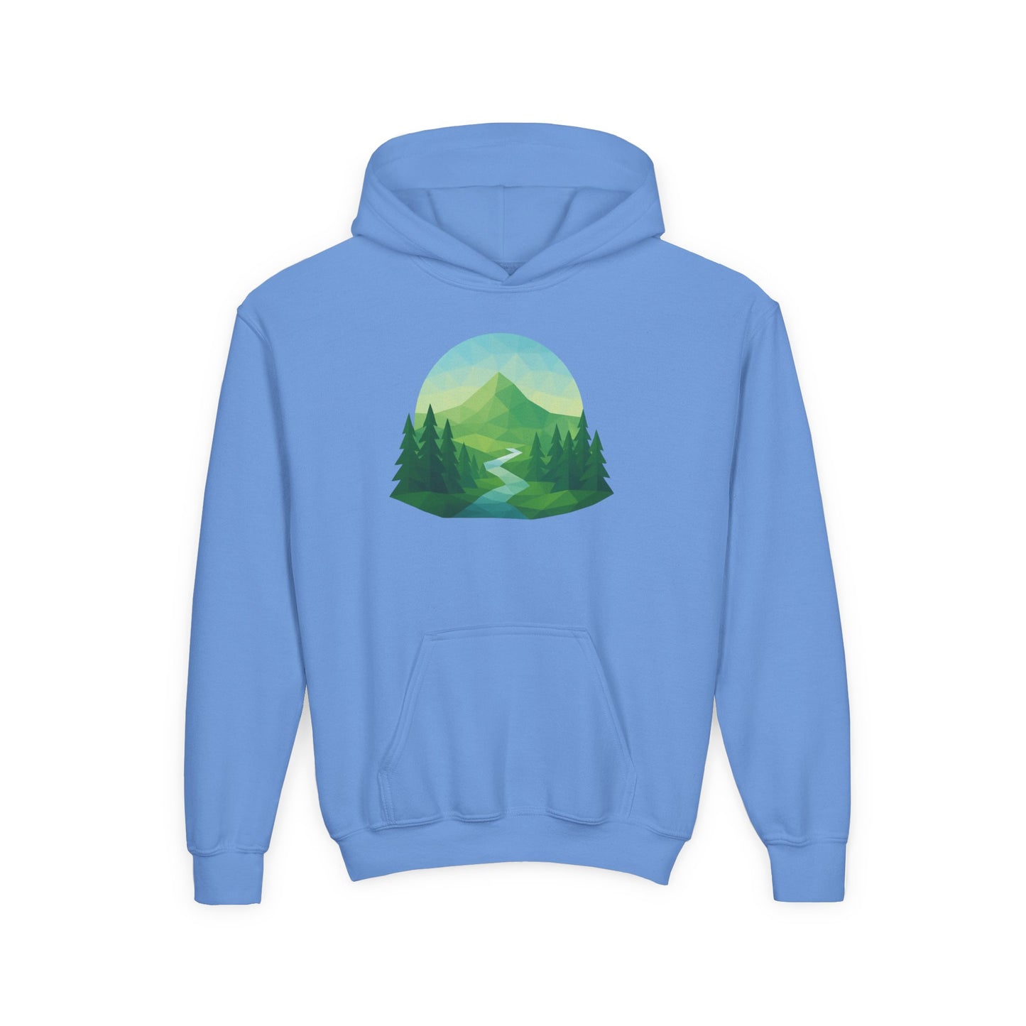 Kids Mountain Path Geometric Hoodie