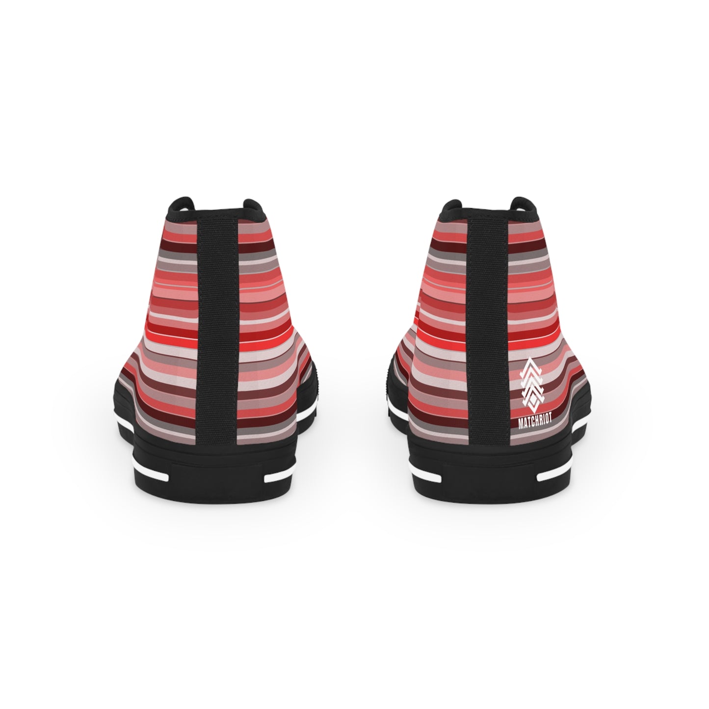 Men's Berry Stripe High-Top Sneakers