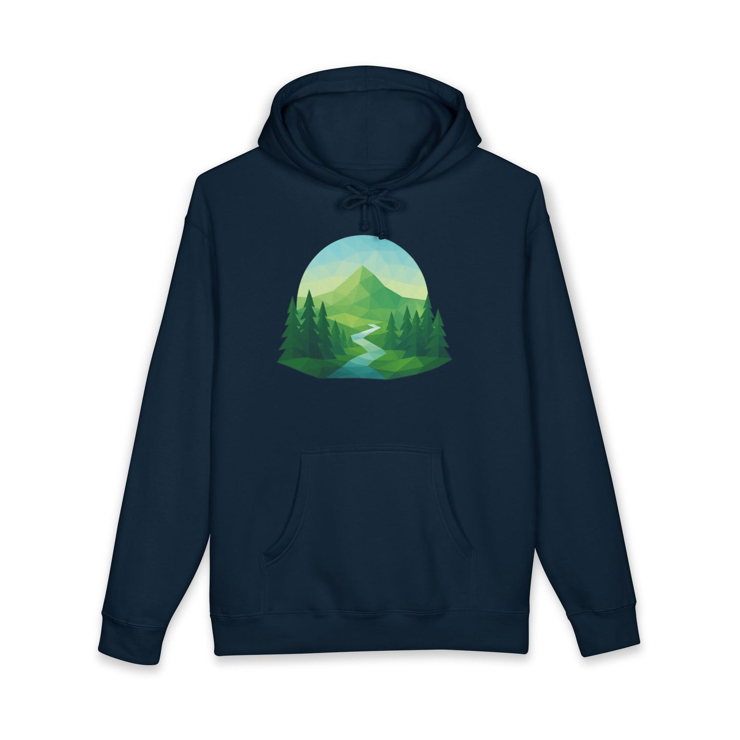 Adult Mountain Path Geometric Hoodie