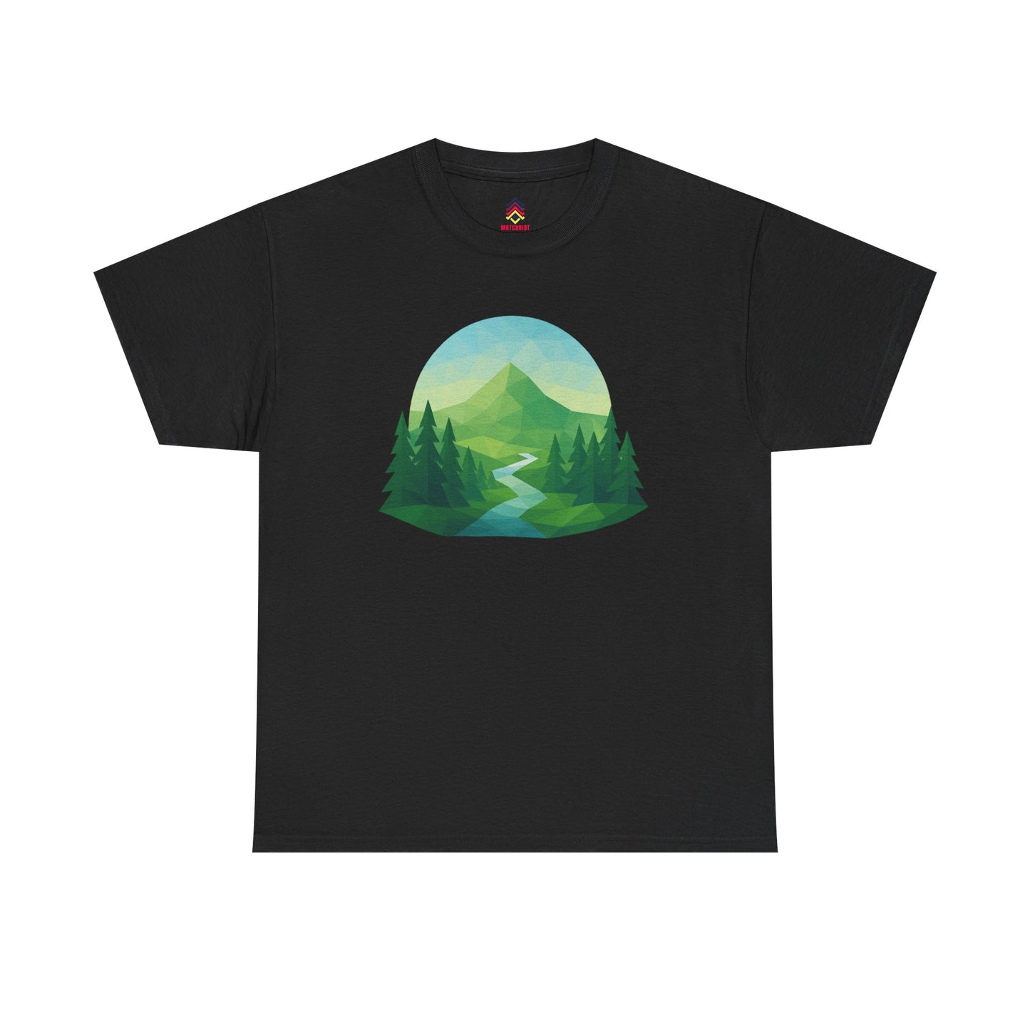 Adult Mountain Path Geometric T-shirt