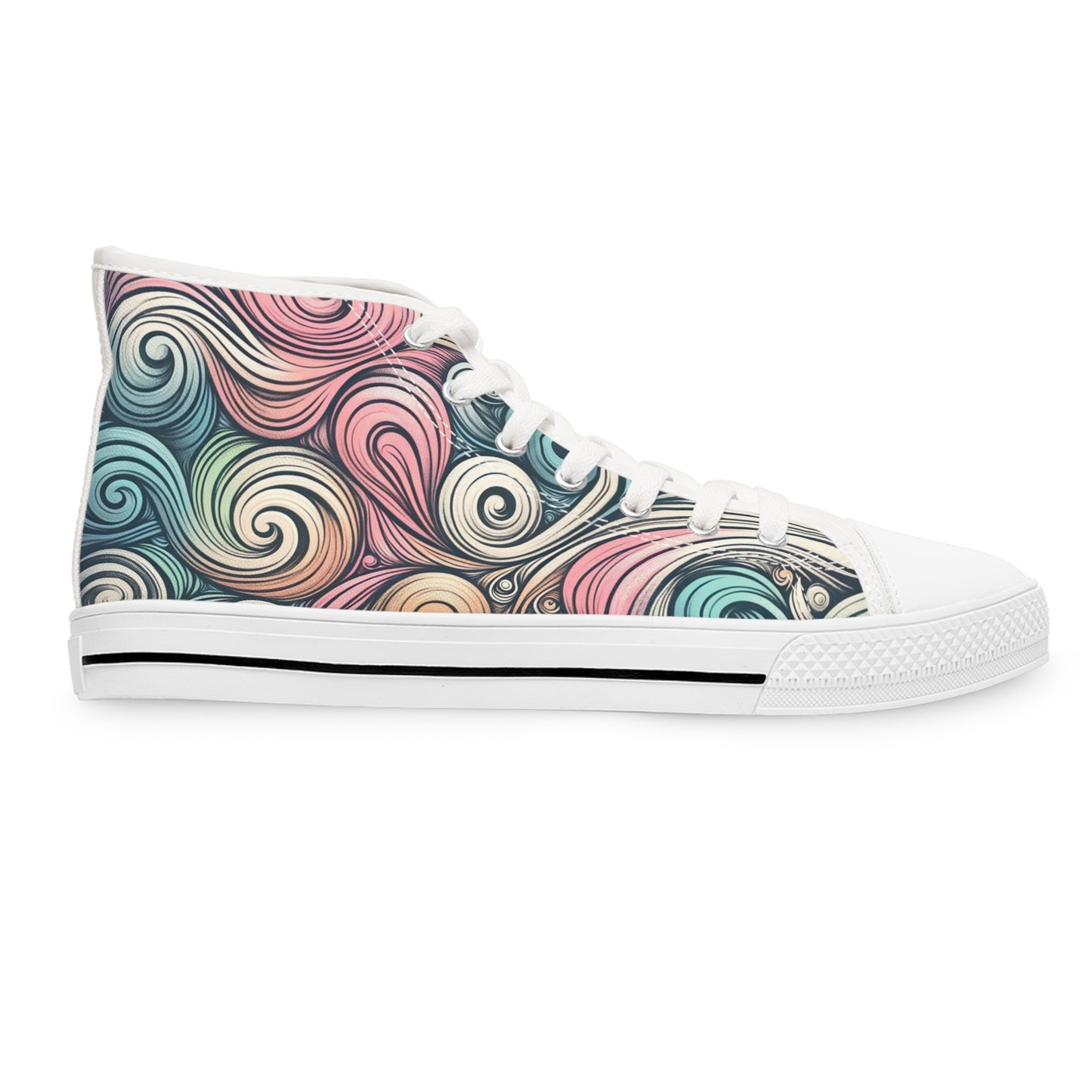 Women's Pastel Swirl High-Top Sneakers