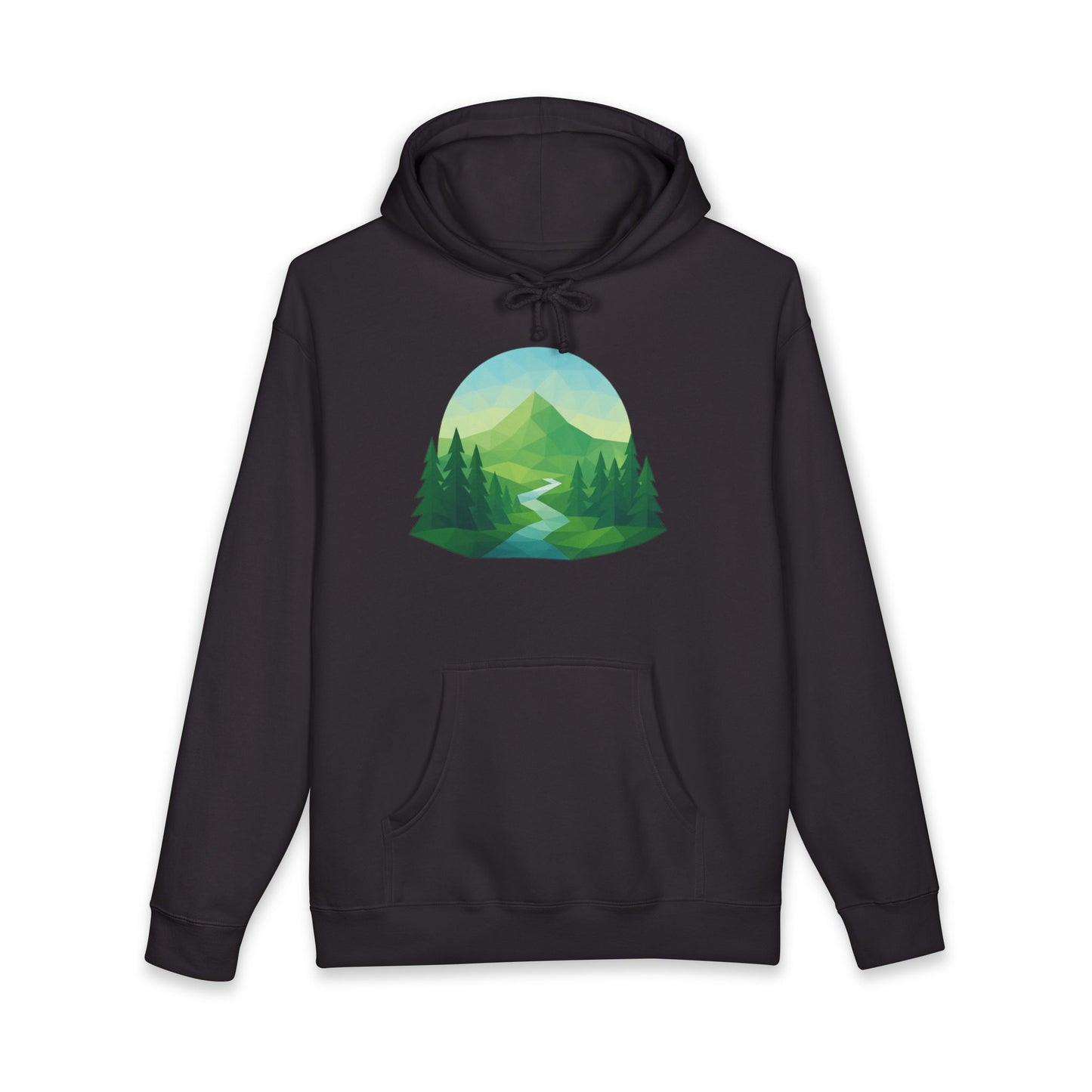 Adult Mountain Path Geometric Hoodie
