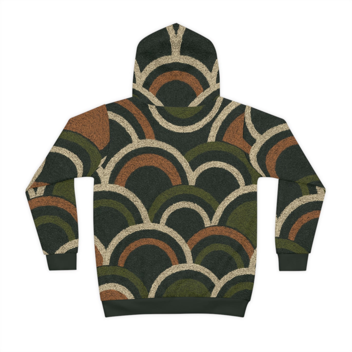 Kids Boho Deco Olive Scallop Hoodie