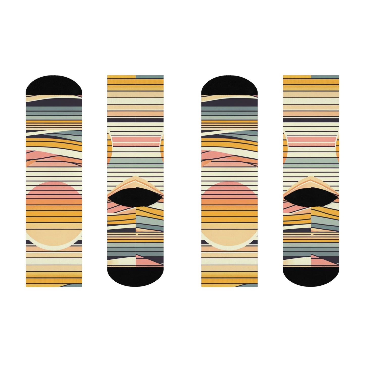 Retro Sunset Crew Socks