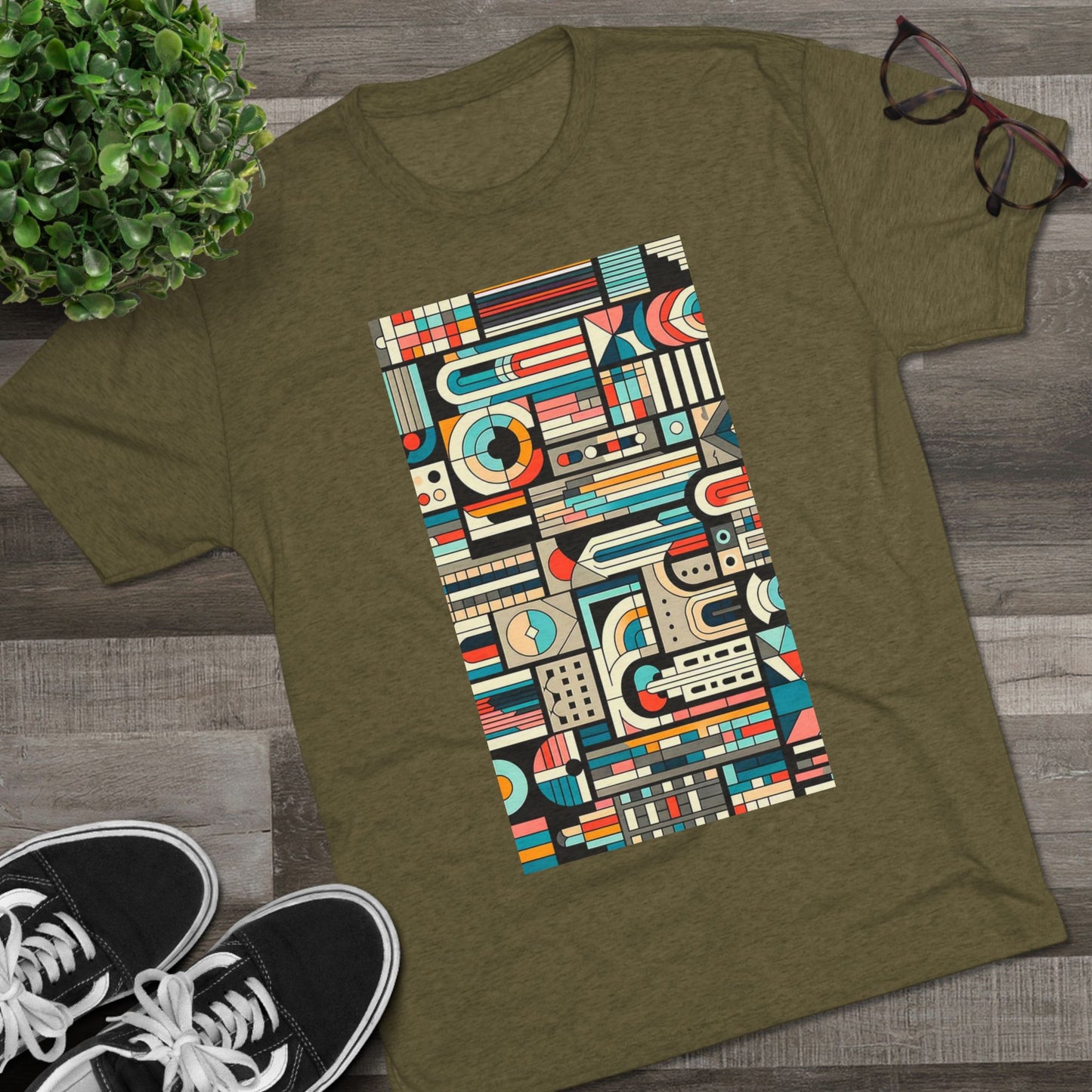 Adult Geometric Cityscape T-Shirt
