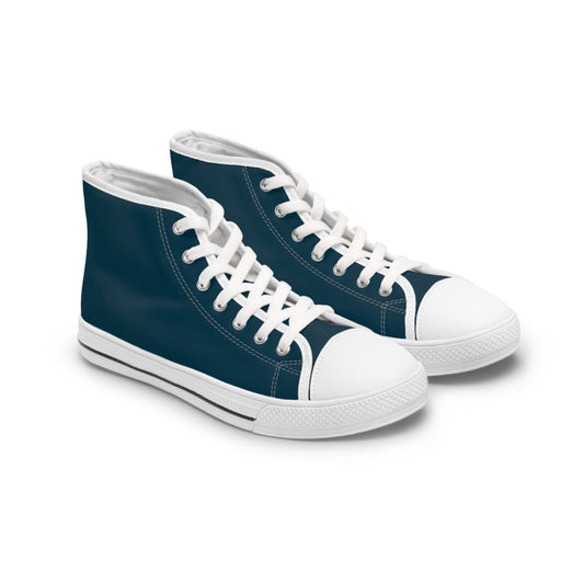 Women's Midnight Teal High-Top Sneakers