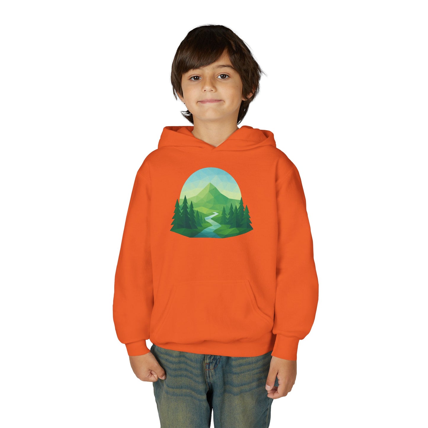 Kids Mountain Path Geometric Hoodie