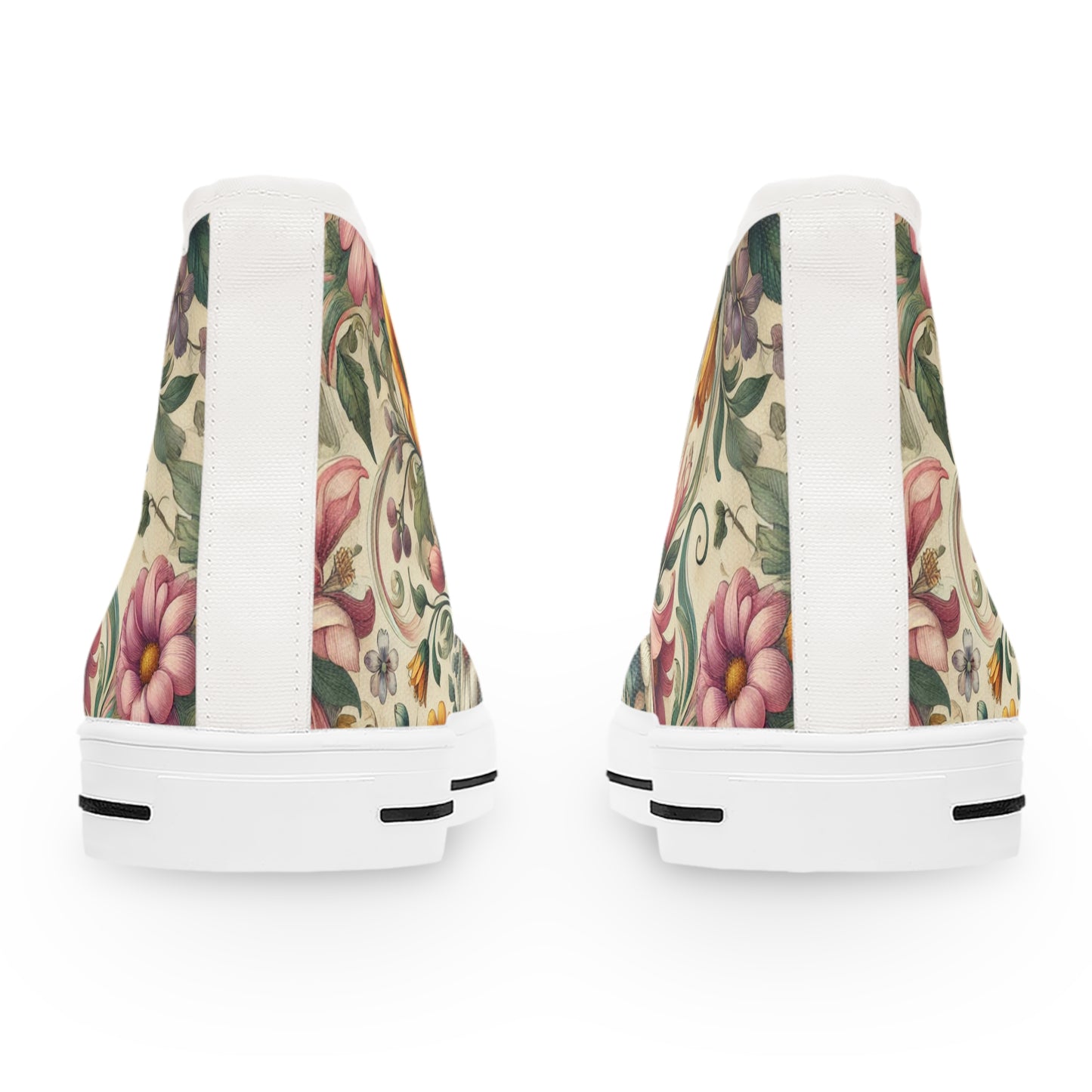 Women's Floral Vintage High-Top Sneakers