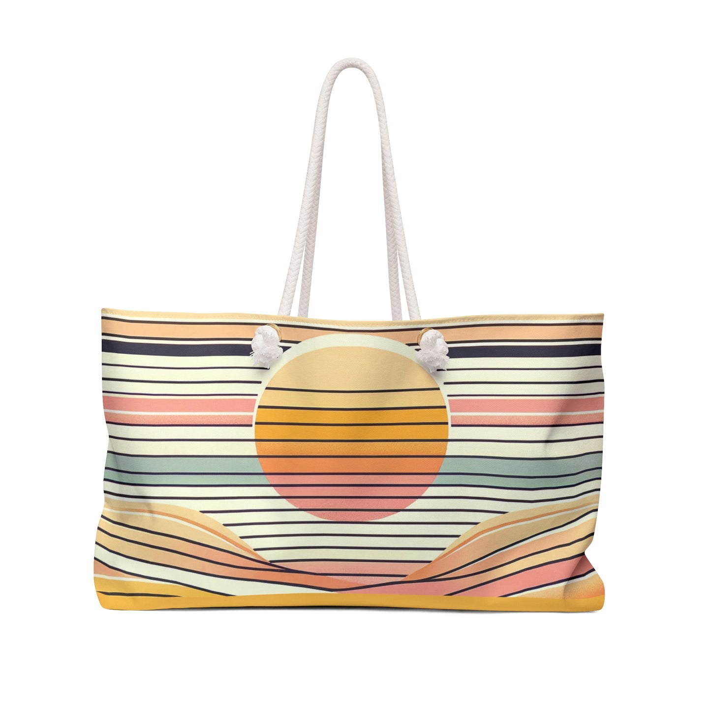 Retro Sunset Stripe Tote