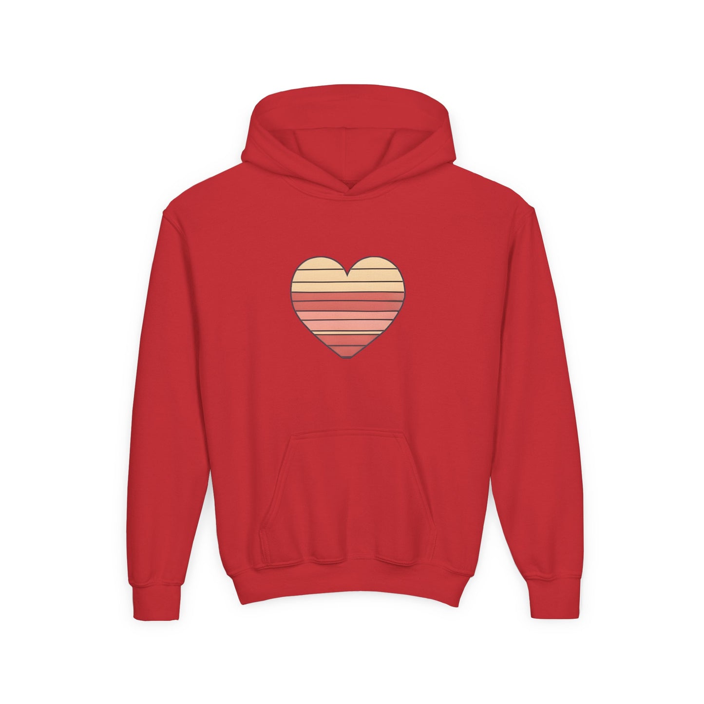 Kids' Valentine's Day Retro Heart Hoodie