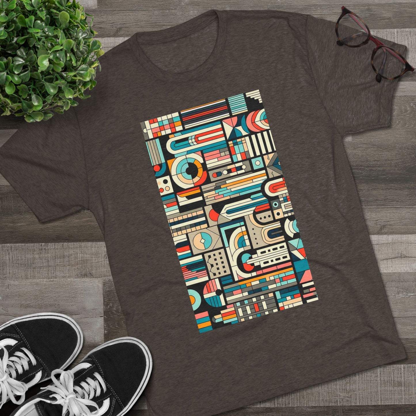 Adult Geometric Cityscape T-Shirt