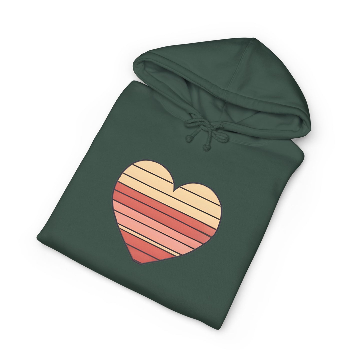 Adult Valentine's Day Retro Heart Hoodie