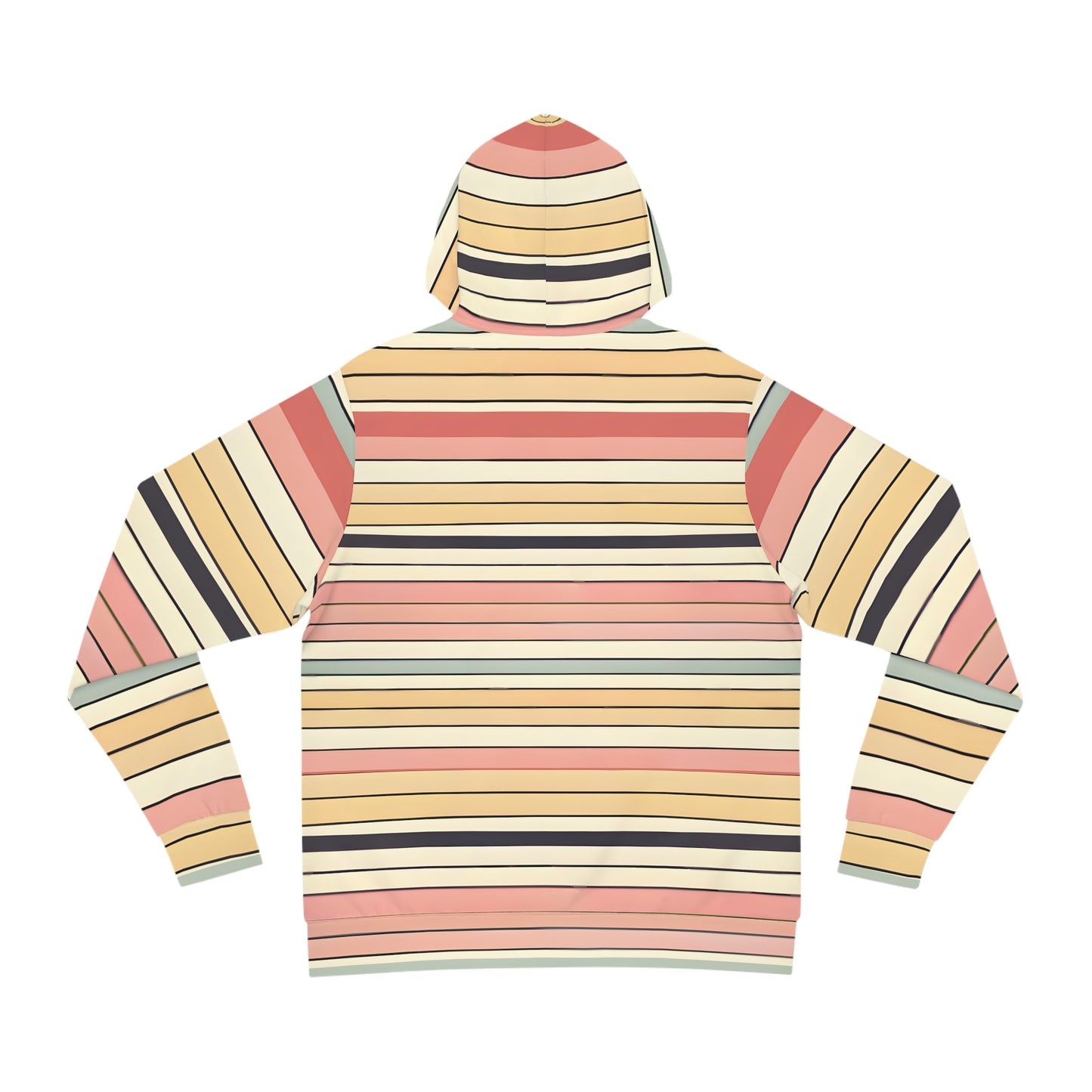 Adult Valentine's Day Retro Heart Stripe Hoodie