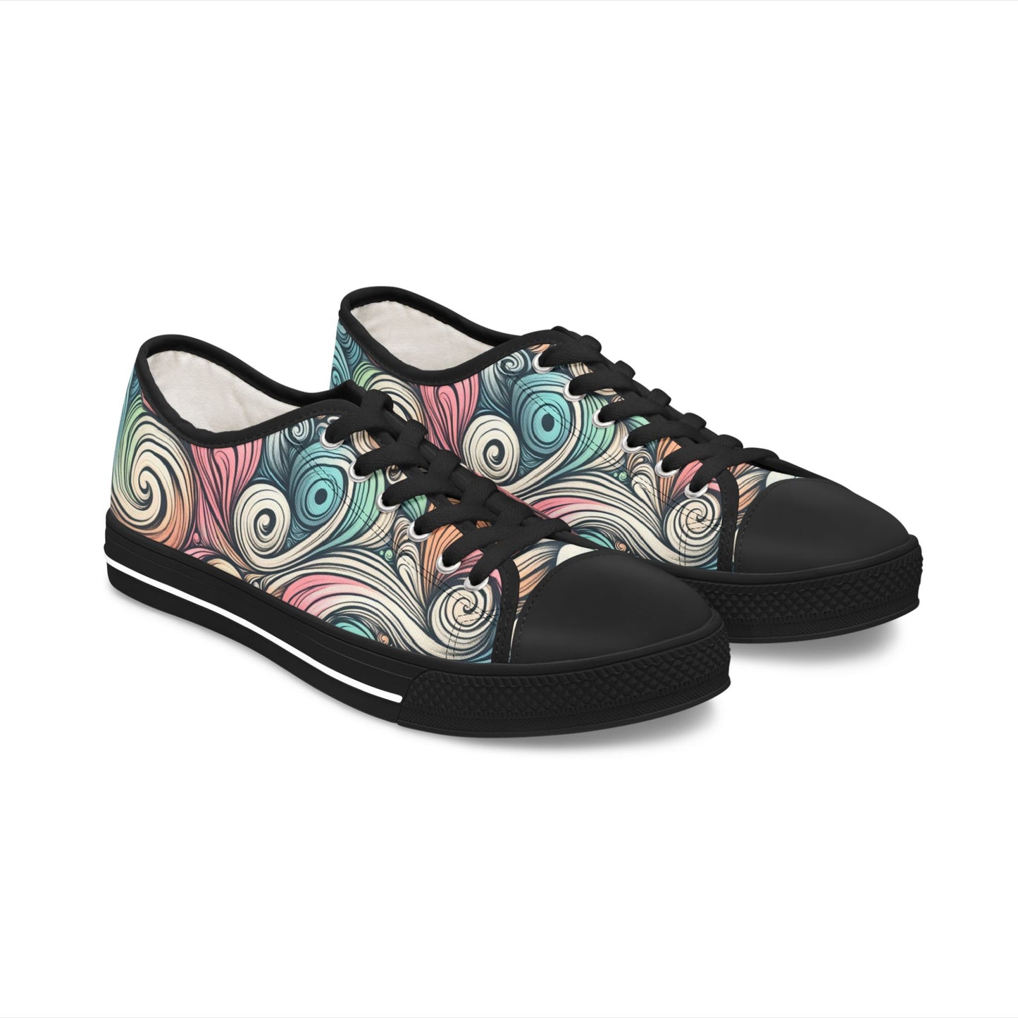 Women's Pastel Swirl Low-Top Sneakers