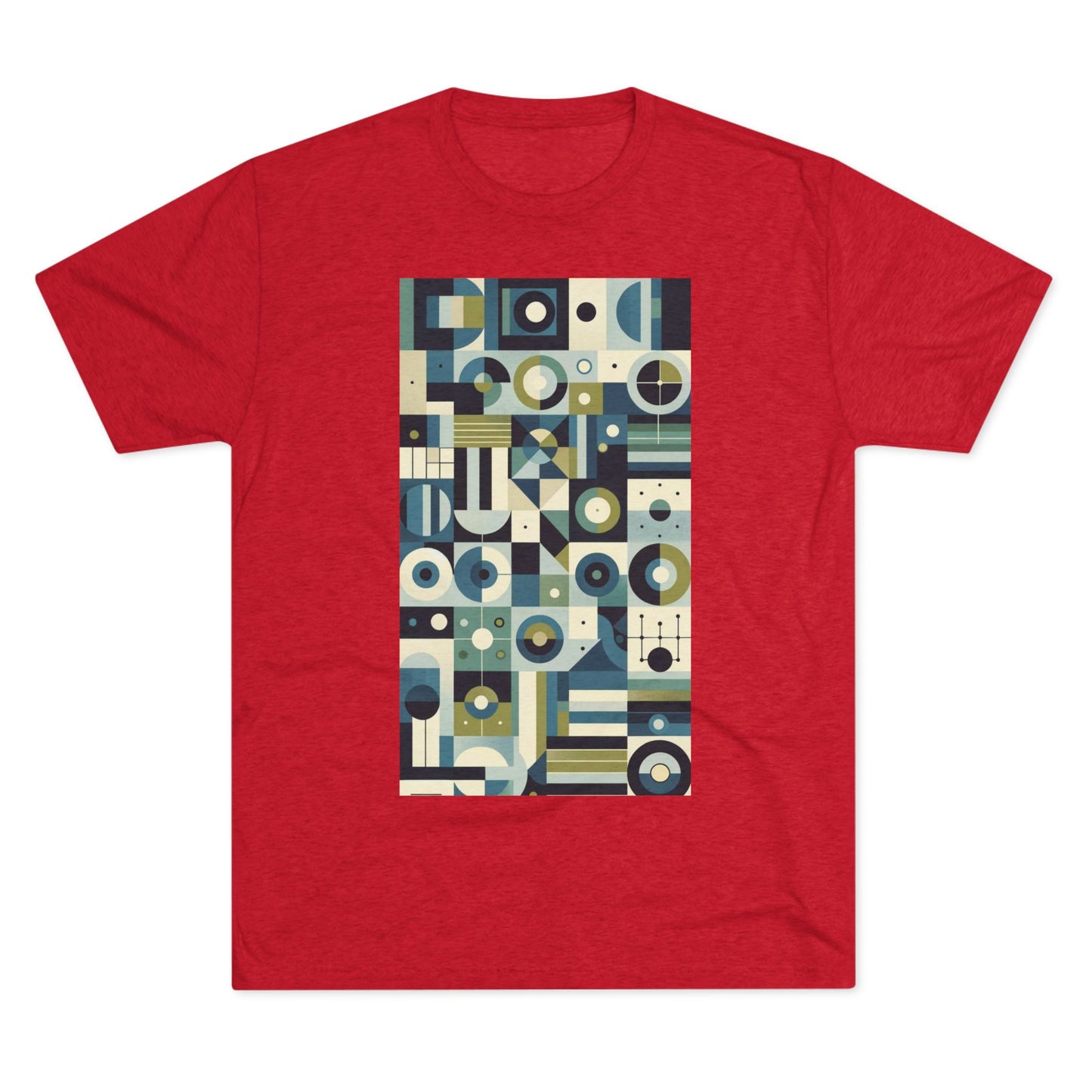 Adult Geometric Blue Print T-Shirt