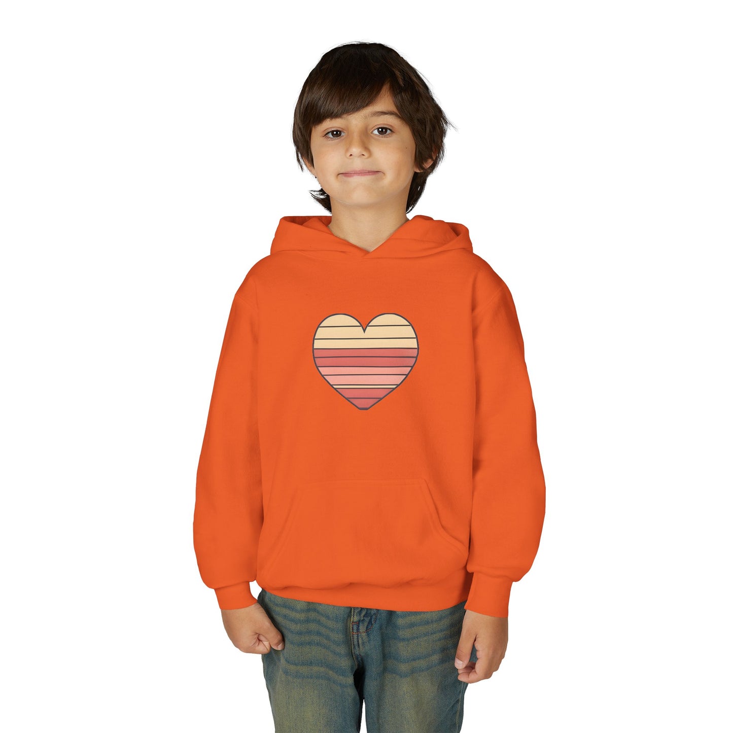 Kids' Valentine's Day Retro Heart Hoodie