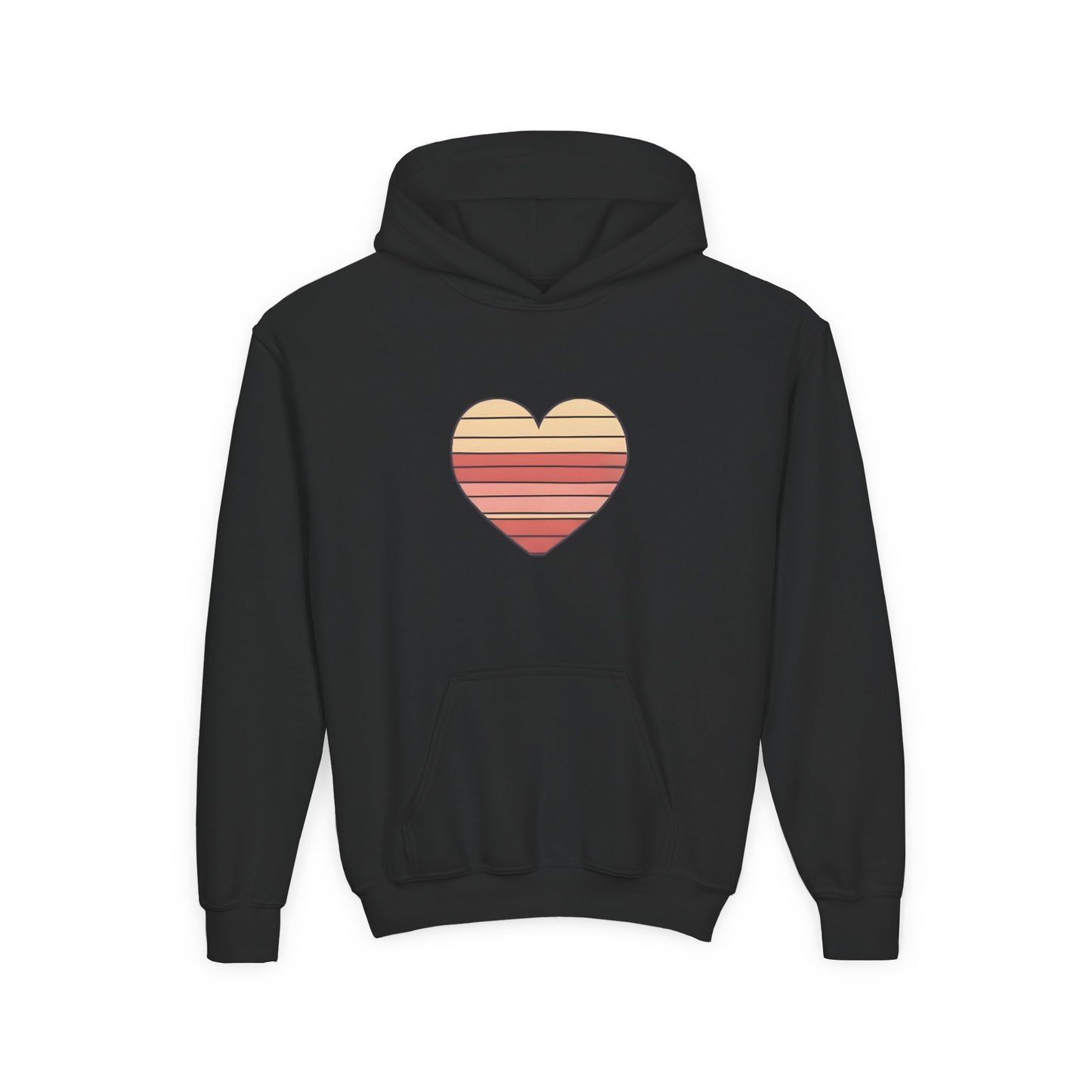 Kids' Valentine's Day Retro Heart Hoodie