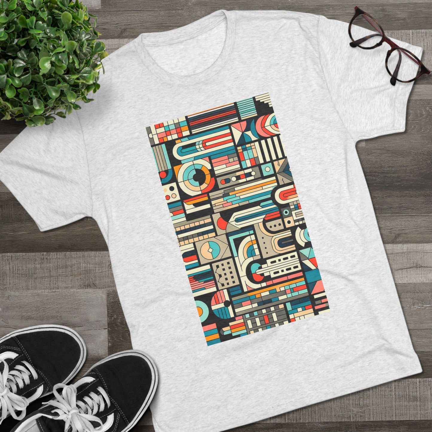 Adult Geometric Cityscape T-Shirt